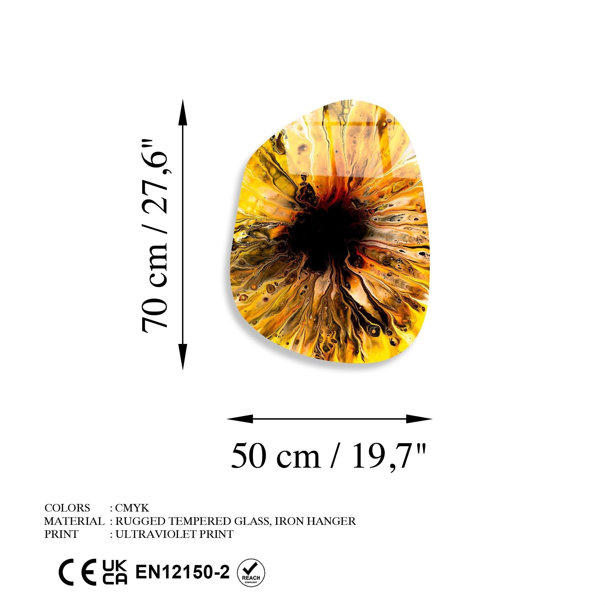 UV-1083 Baskılı Cam Amorf Duvar Tablosu | ByLamp