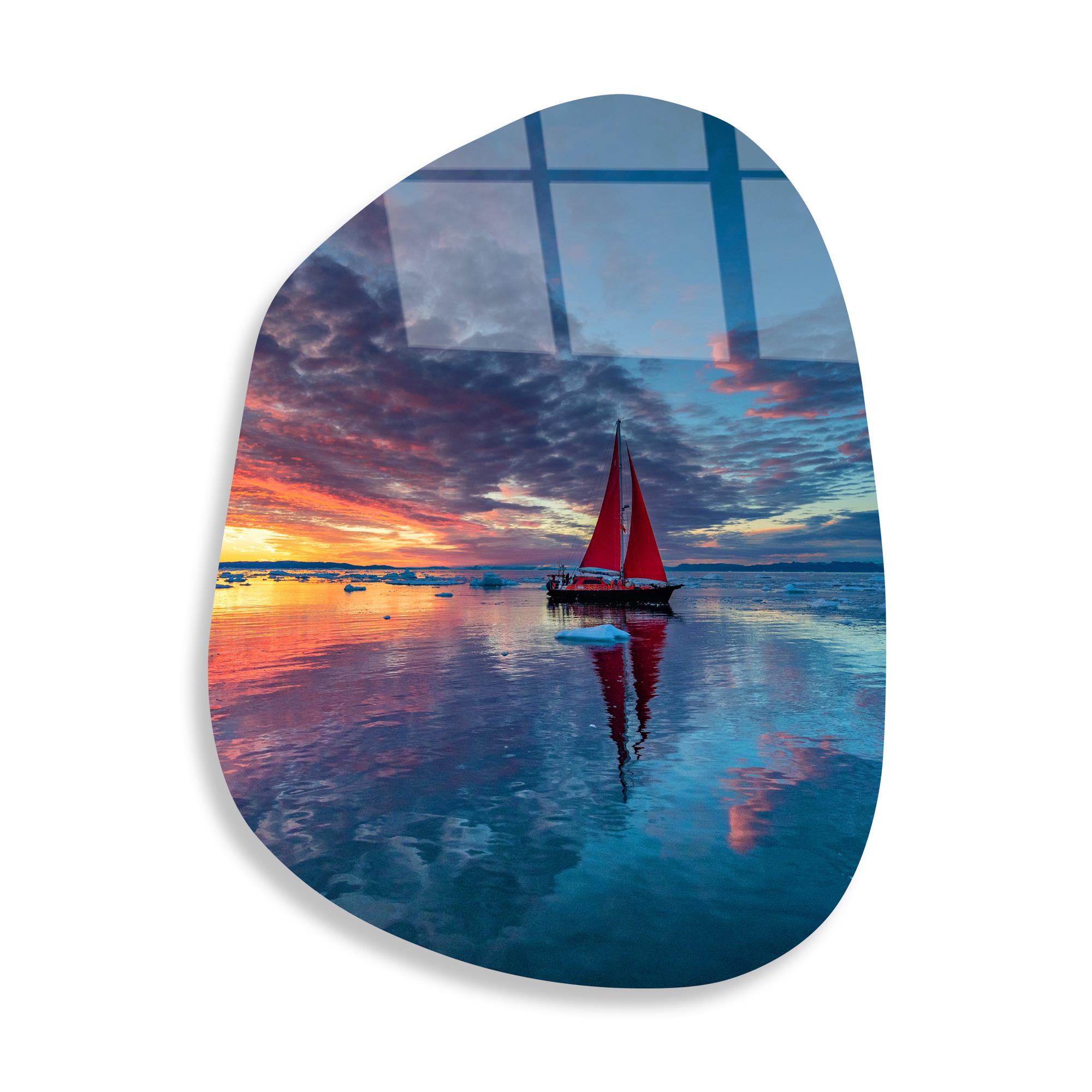 UV-1085 Baskılı Cam Amorf Duvar Tablosu | ByLamp