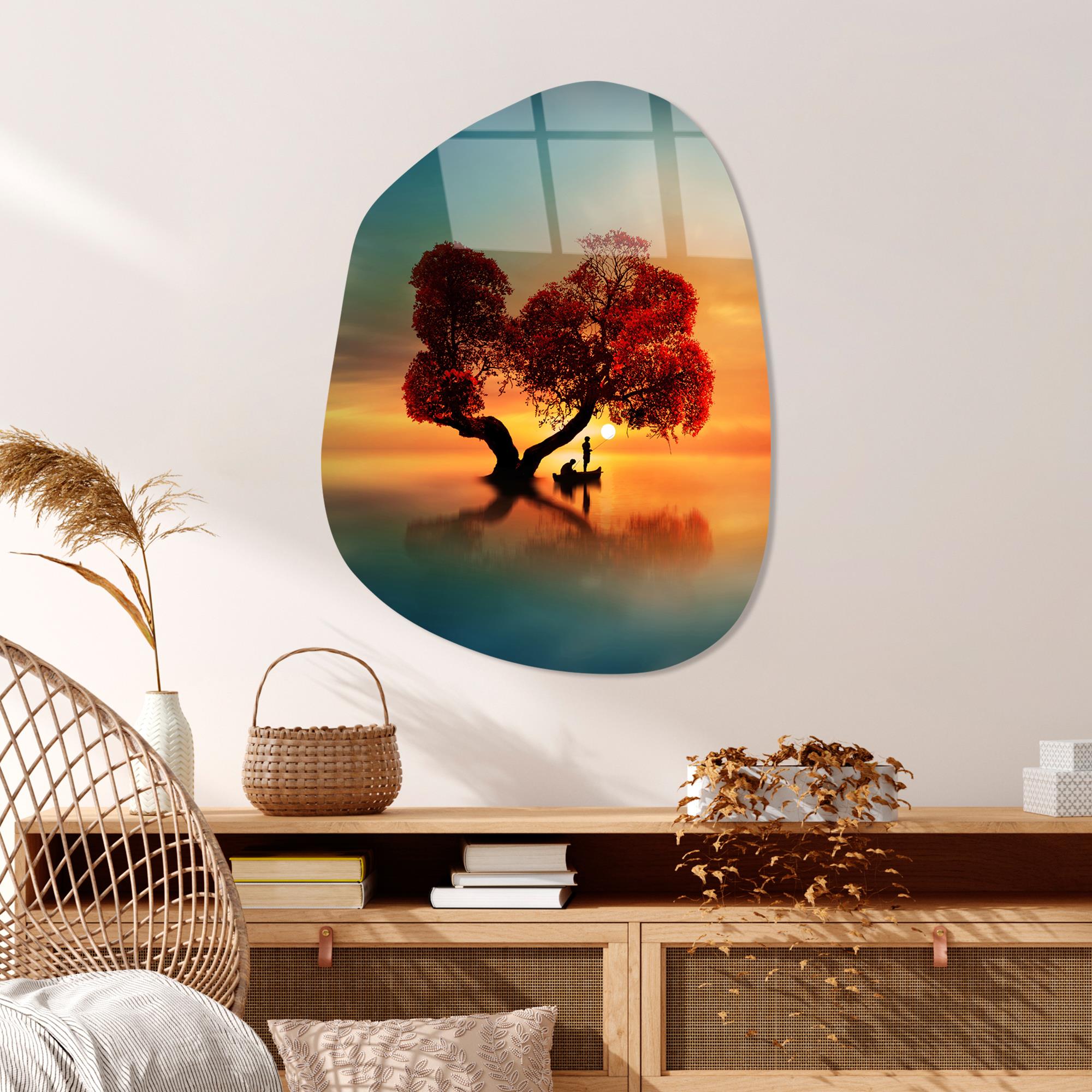 UV-1086 Baskılı Cam Amorf Duvar Tablosu | ByLamp