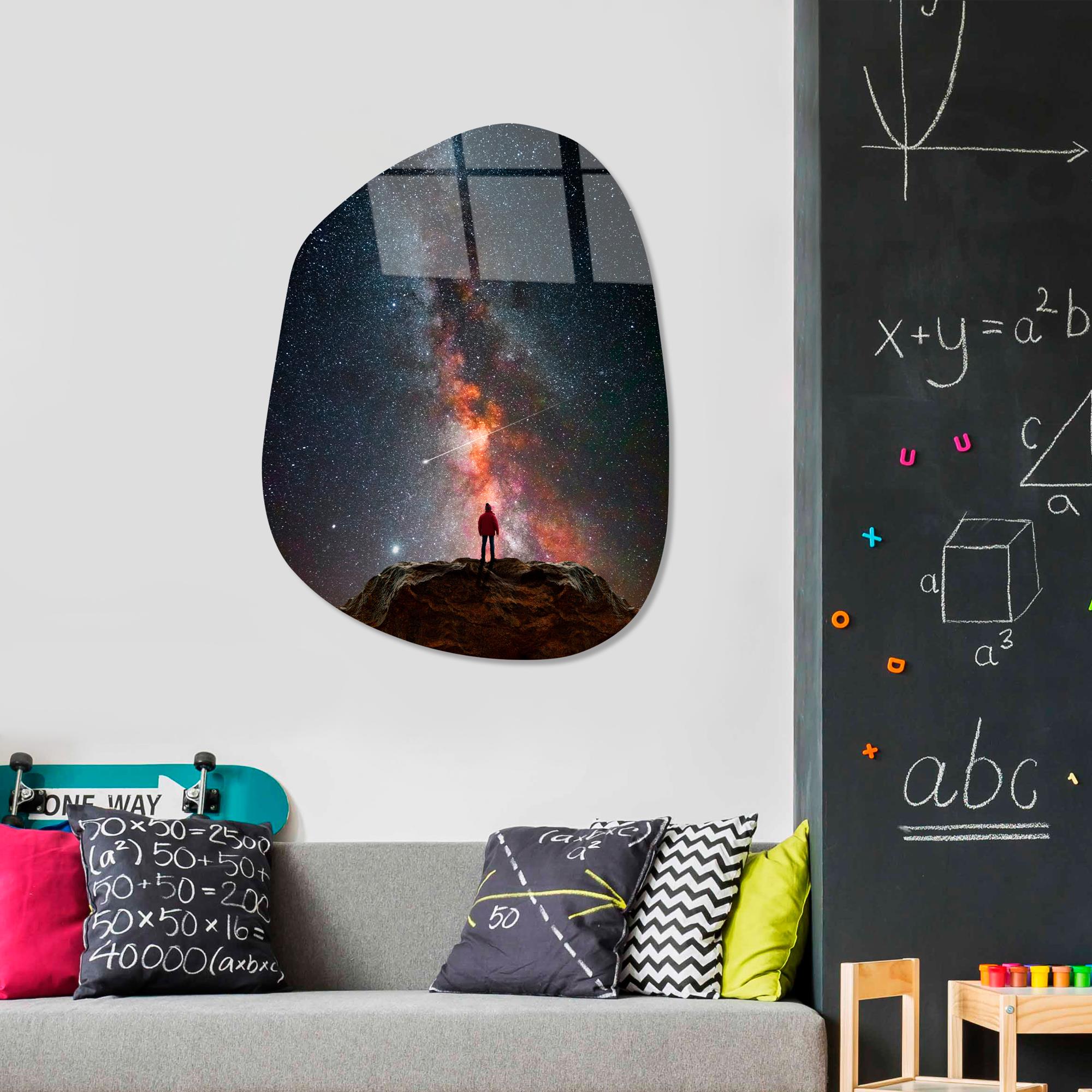 UV-1087 Baskılı Cam Amorf Duvar Tablosu | ByLamp