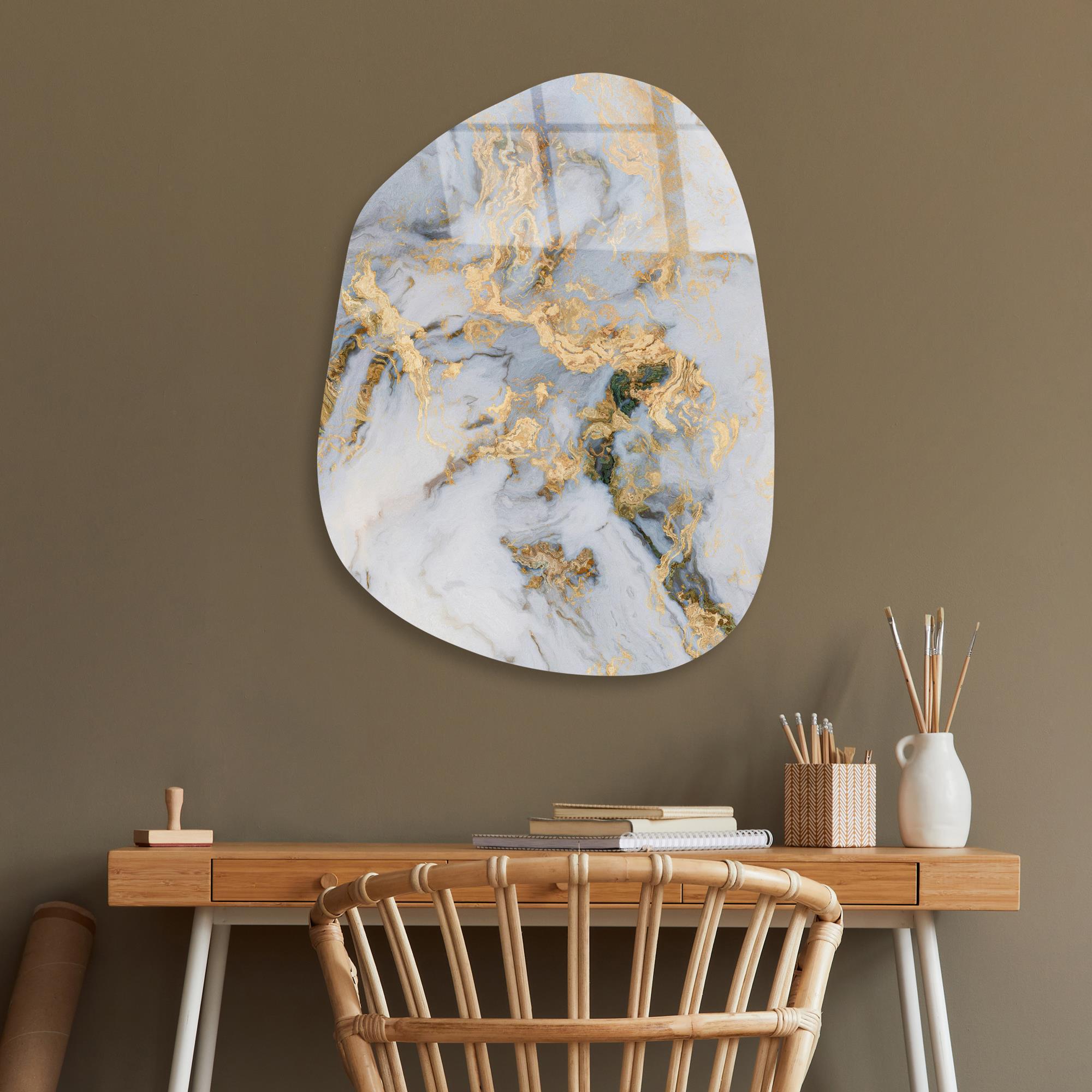 UV-1088 Baskılı Cam Amorf Duvar Tablosu | ByLamp