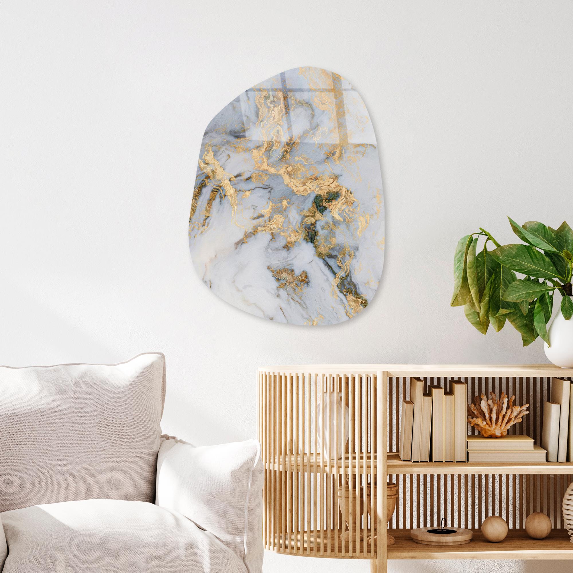 UV-1088 Baskılı Cam Amorf Duvar Tablosu | ByLamp