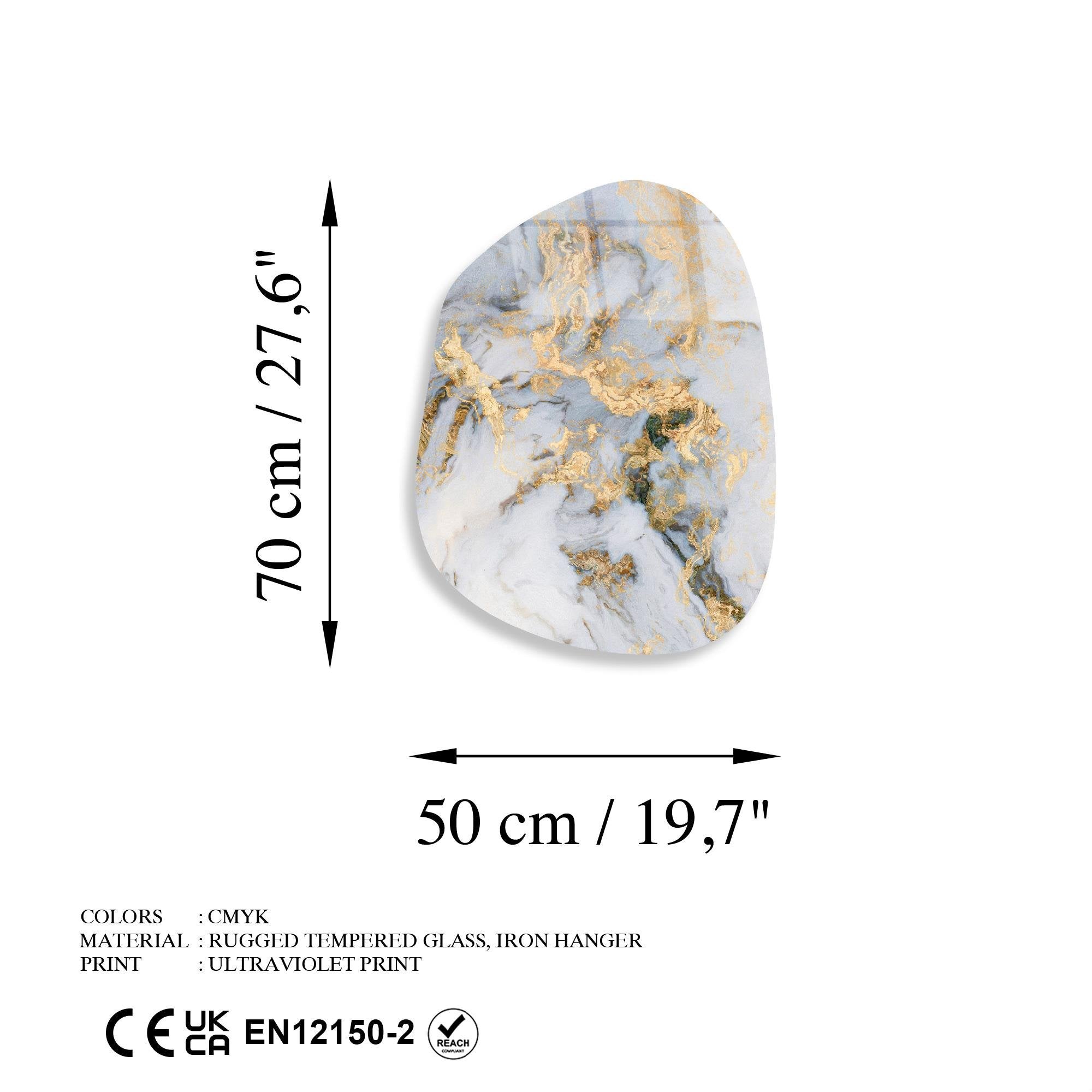 UV-1088 Baskılı Cam Amorf Duvar Tablosu | ByLamp