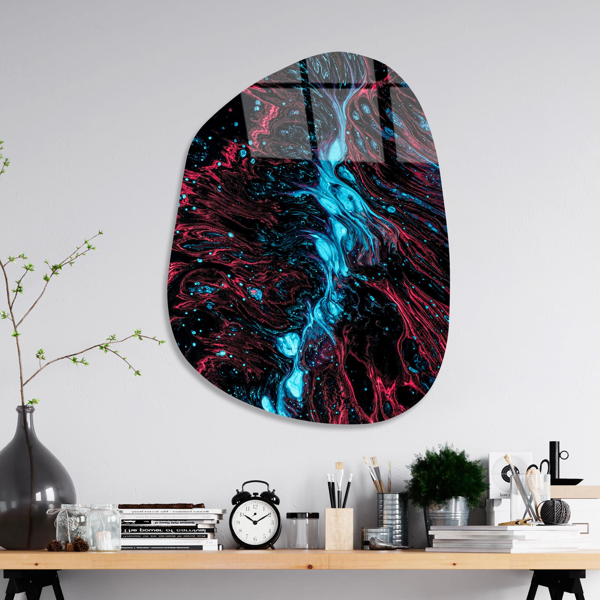 UV-1089 Baskılı Cam Amorf Duvar Tablosu | ByLamp