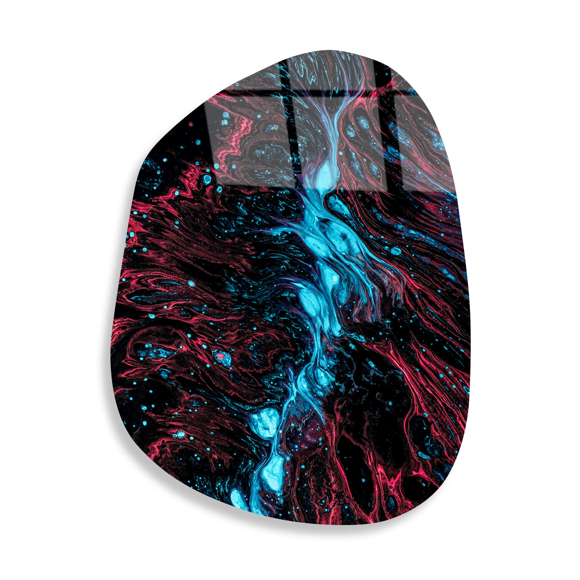 UV-1089 Baskılı Cam Amorf Duvar Tablosu | ByLamp