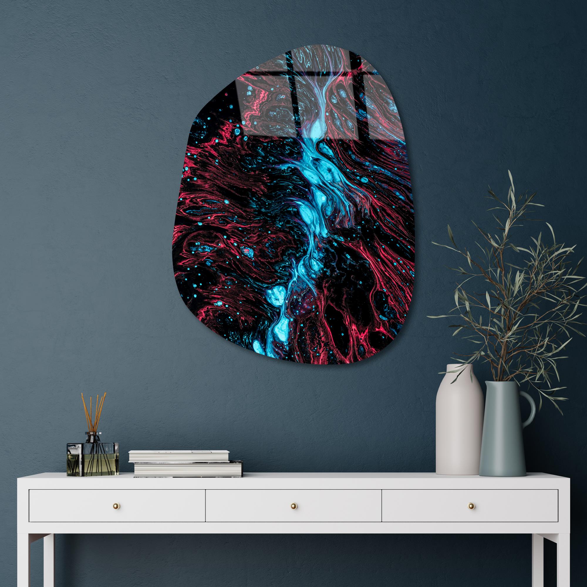 UV-1089 Baskılı Cam Amorf Duvar Tablosu | ByLamp