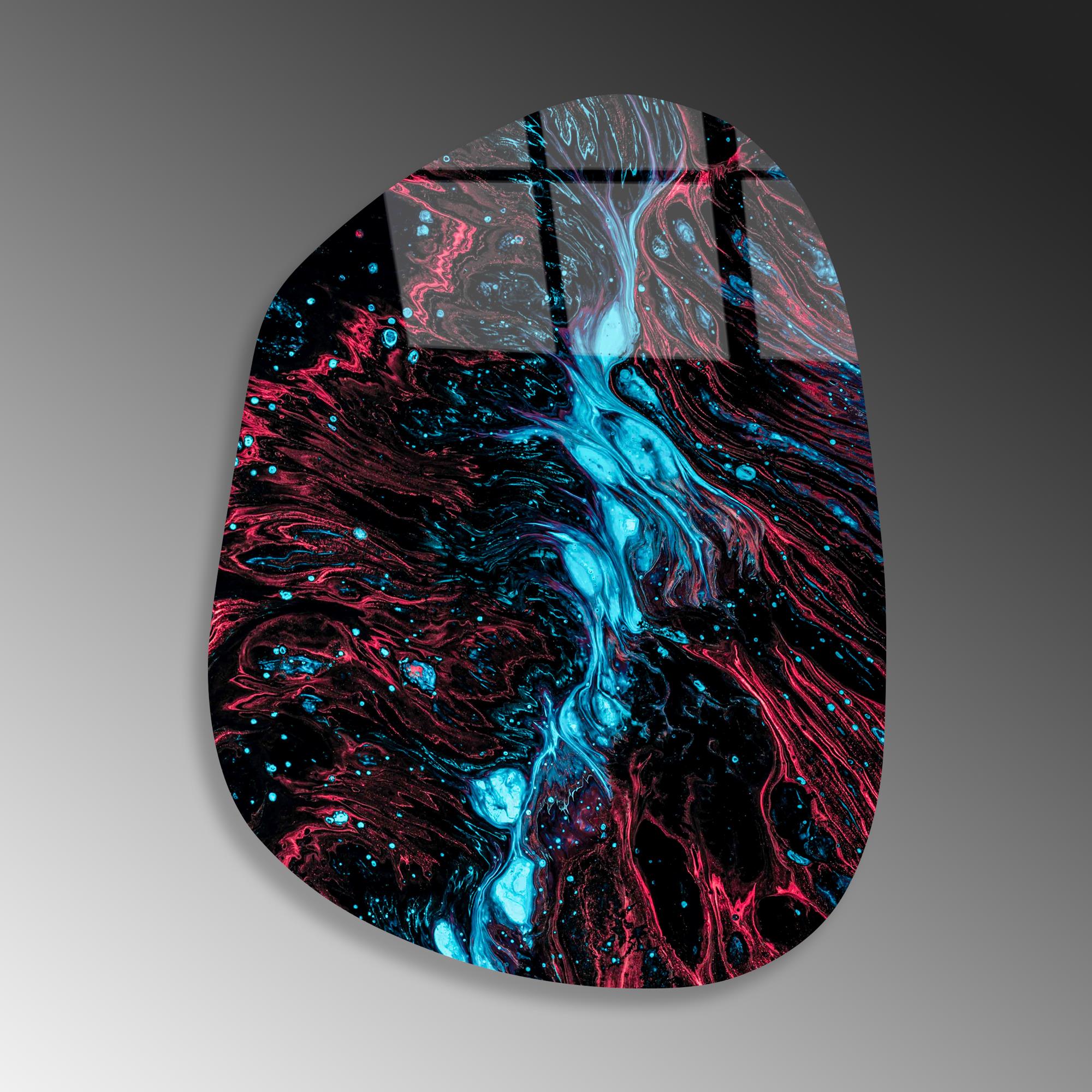 UV-1089 Baskılı Cam Amorf Duvar Tablosu | ByLamp