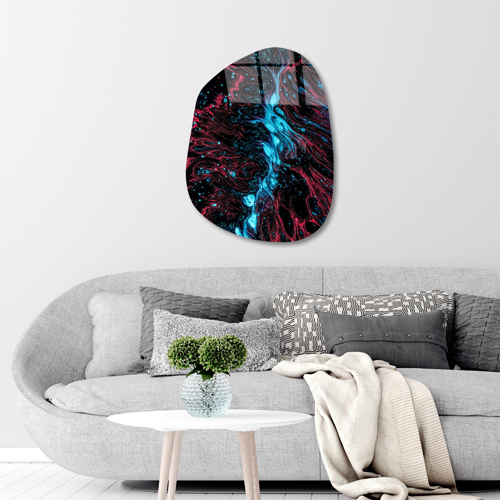 UV-1089 Baskılı Cam Amorf Duvar Tablosu | ByLamp