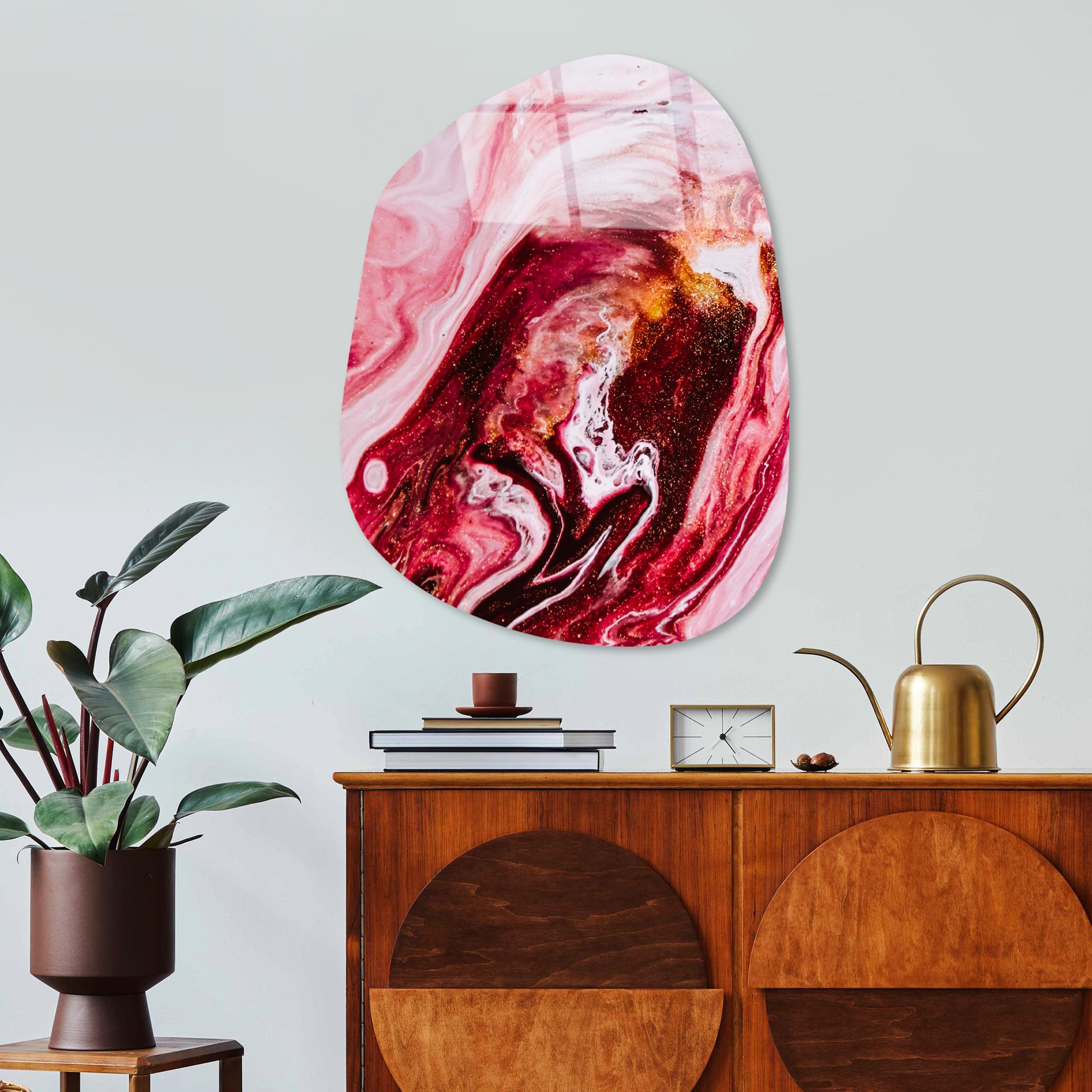 UV-1090 Baskılı Cam Amorf Duvar Tablosu | ByLamp