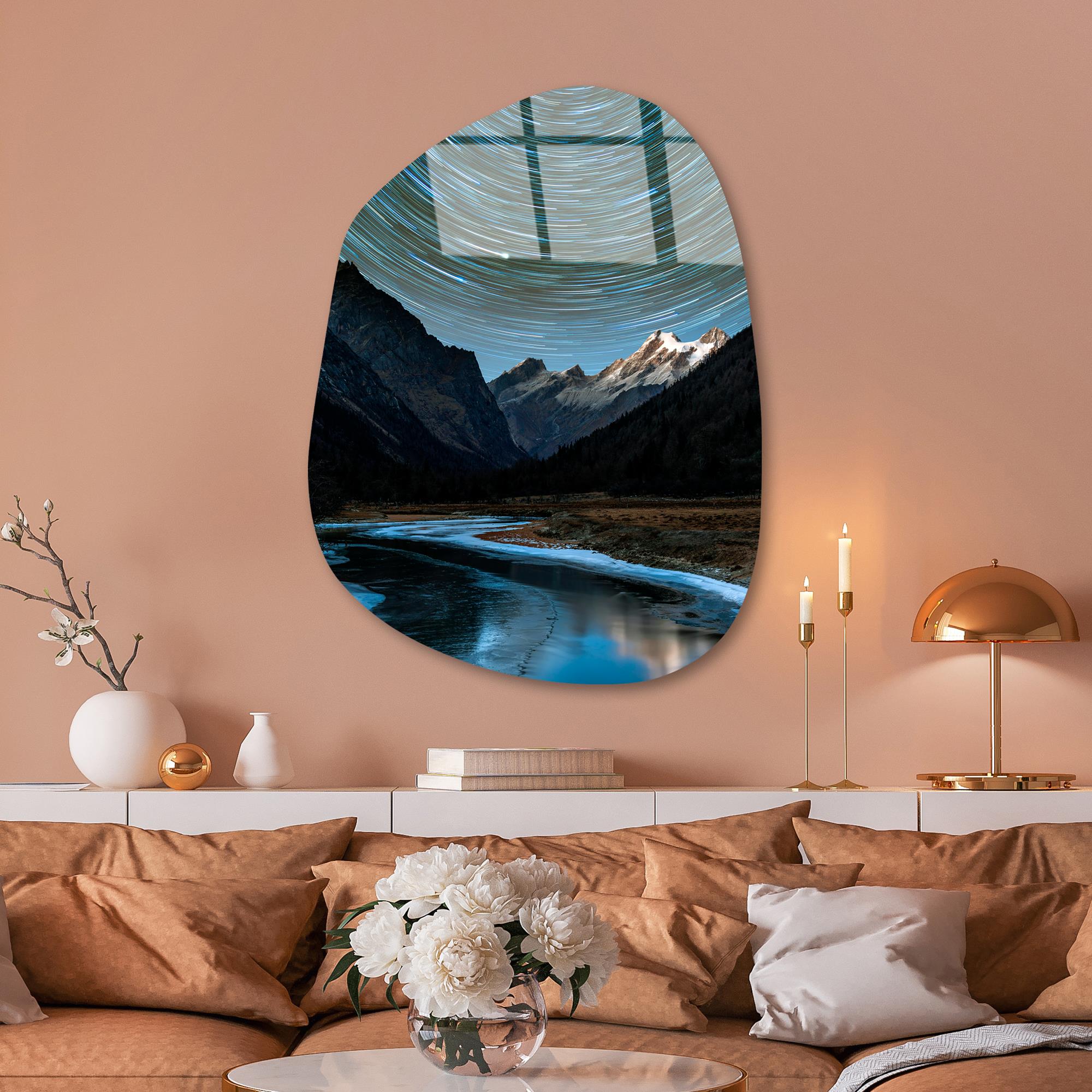 UV-1092 Baskılı Cam Amorf Duvar Tablosu | ByLamp