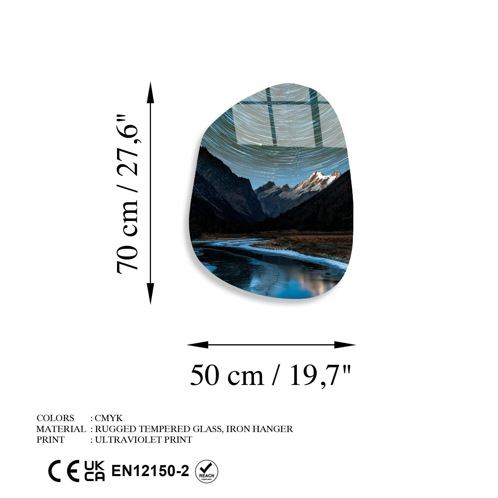 UV-1092 Baskılı Cam Amorf Duvar Tablosu | ByLamp