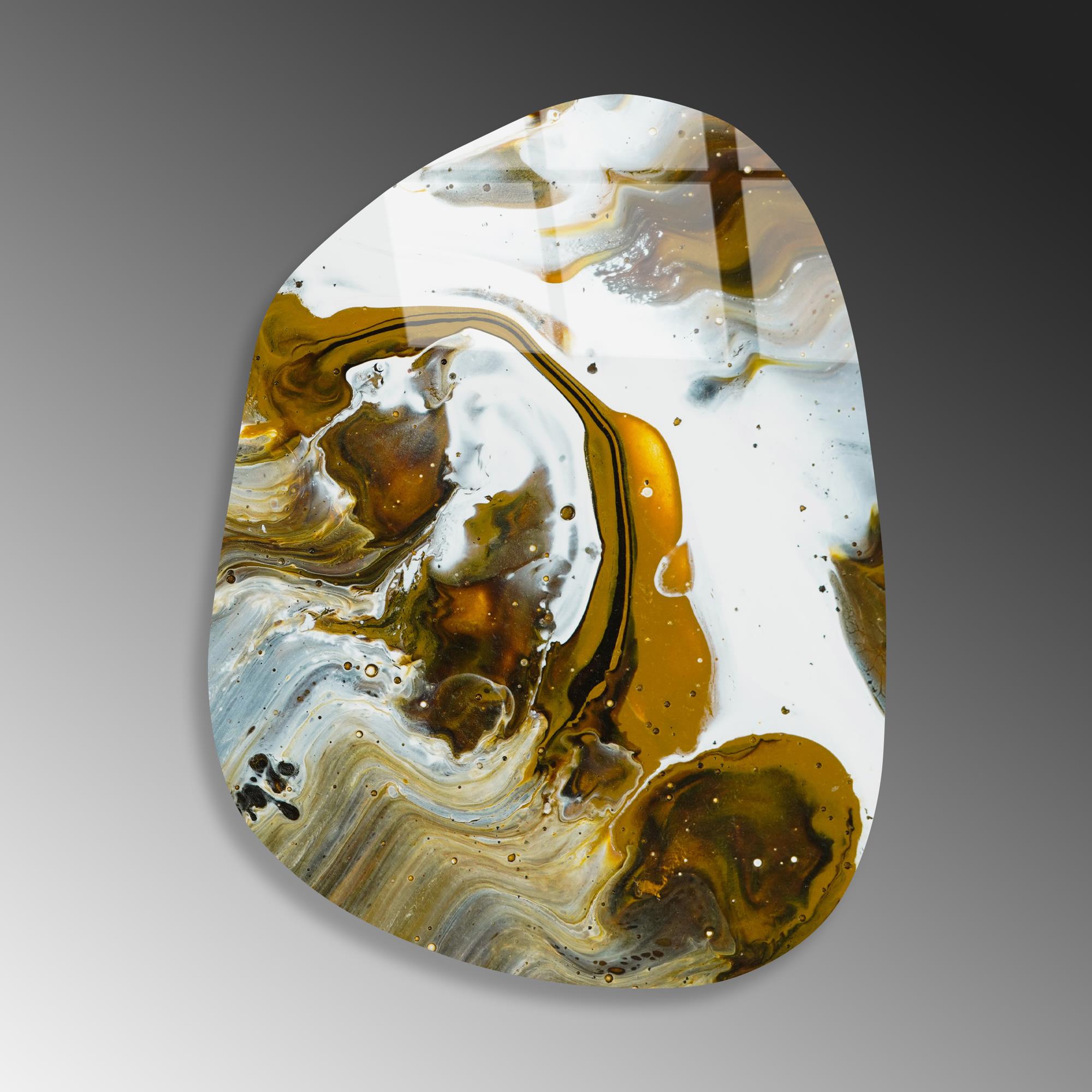 UV-1095 Baskılı Cam Amorf Duvar Tablosu | ByLamp