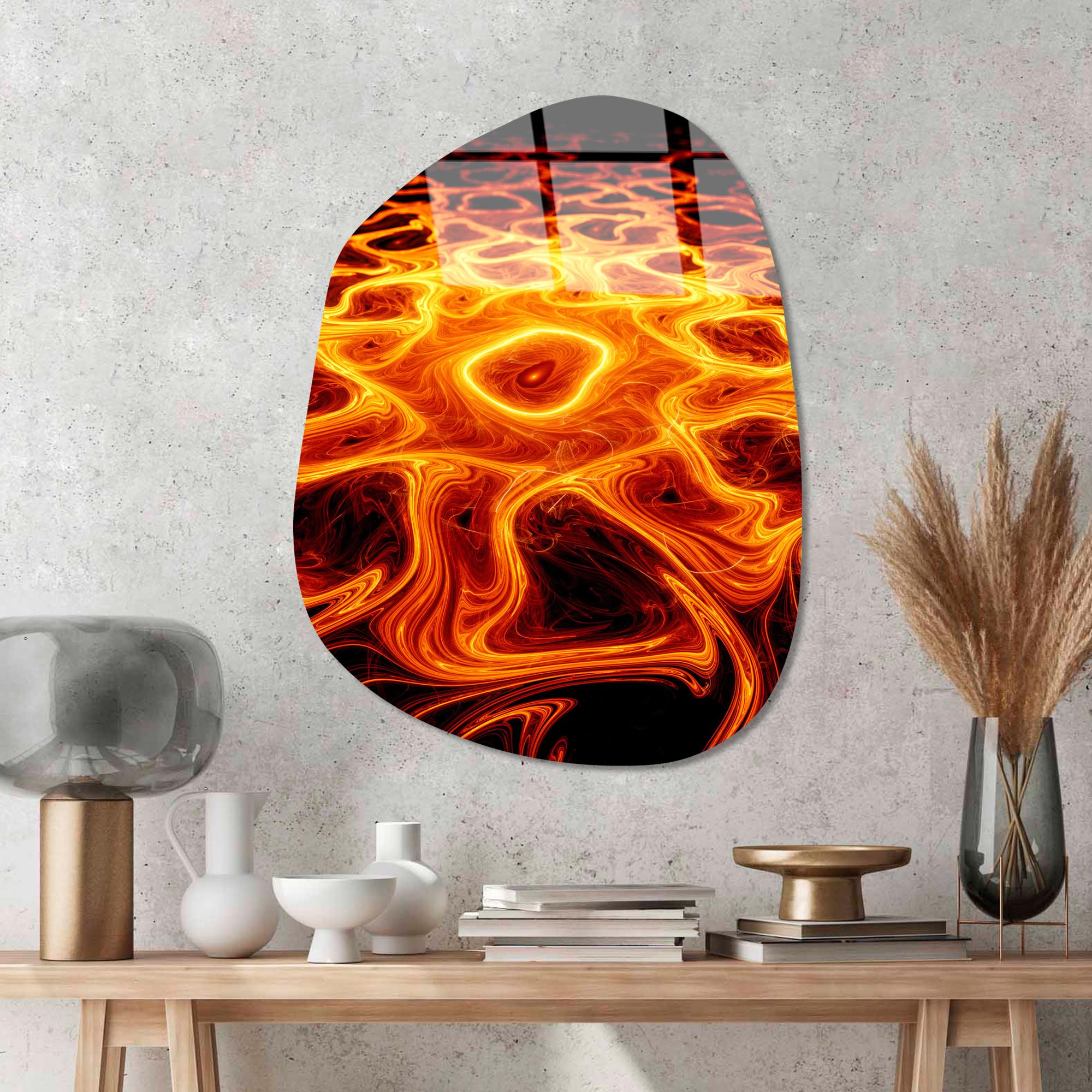 UV-1097 Baskılı Cam Amorf Duvar Tablosu | ByLamp