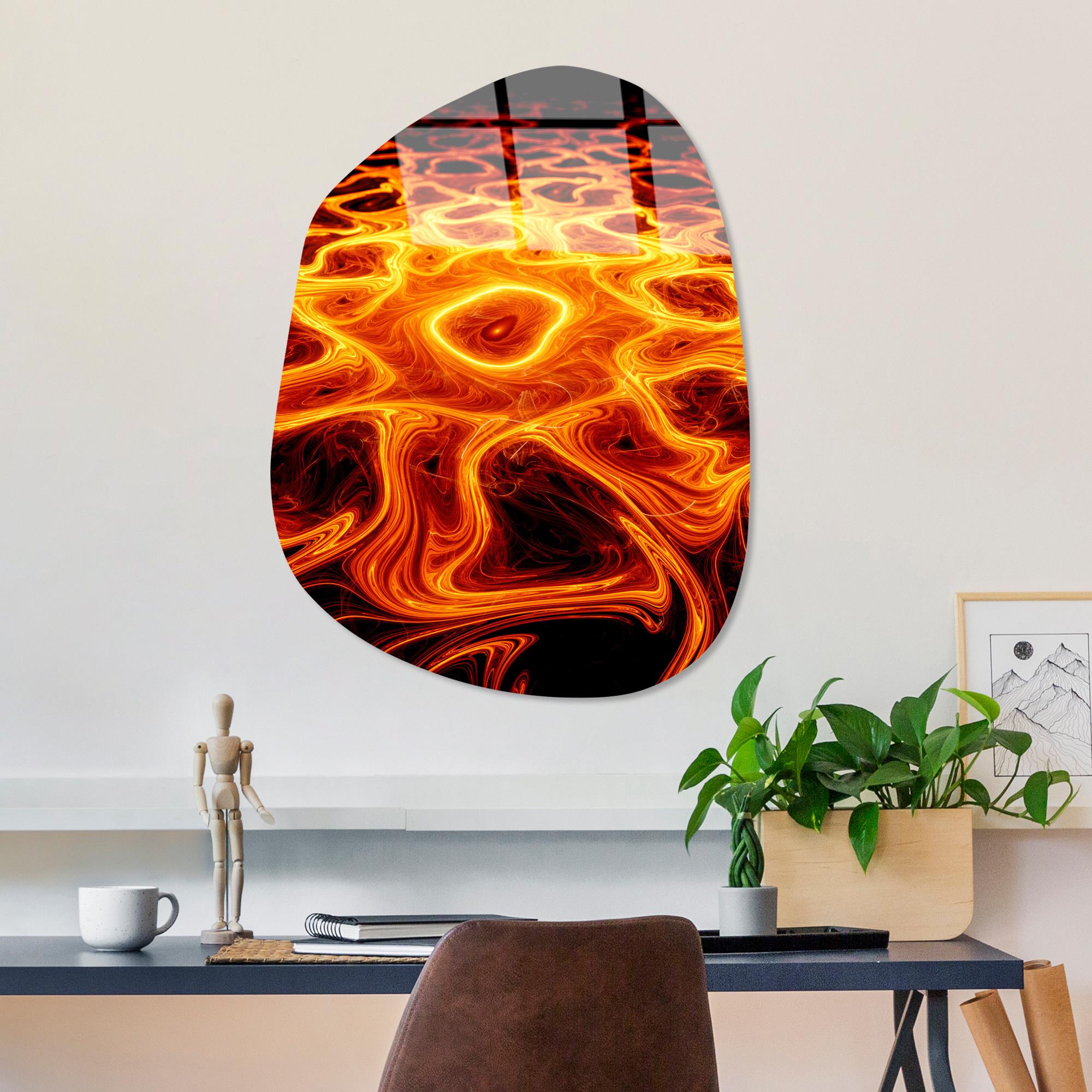 UV-1097 Baskılı Cam Amorf Duvar Tablosu | ByLamp