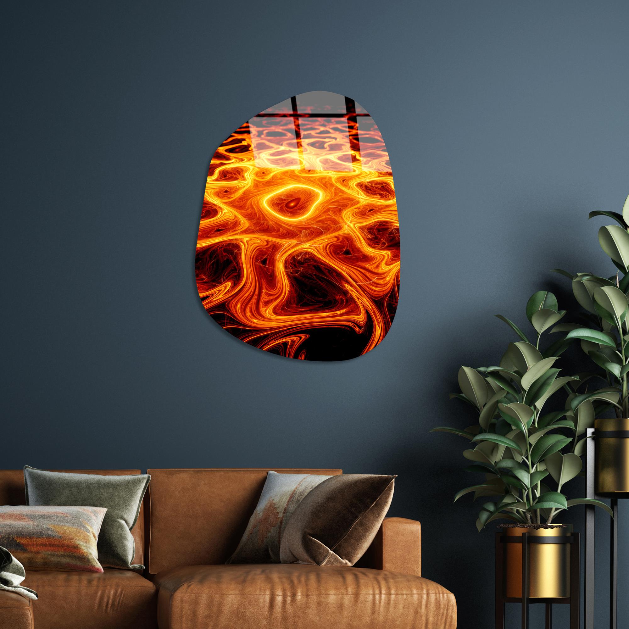 UV-1097 Baskılı Cam Amorf Duvar Tablosu | ByLamp