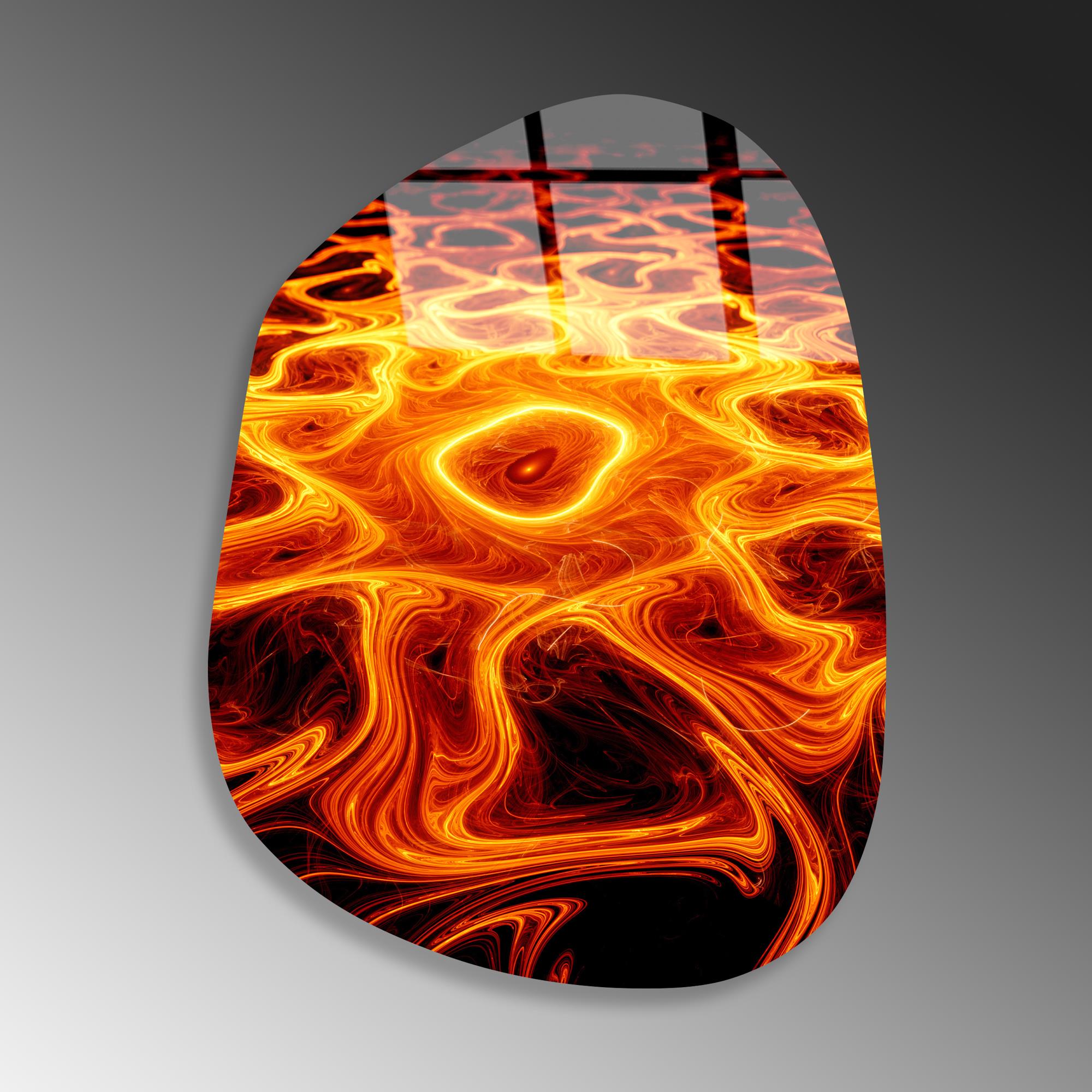 UV-1097 Baskılı Cam Amorf Duvar Tablosu | ByLamp