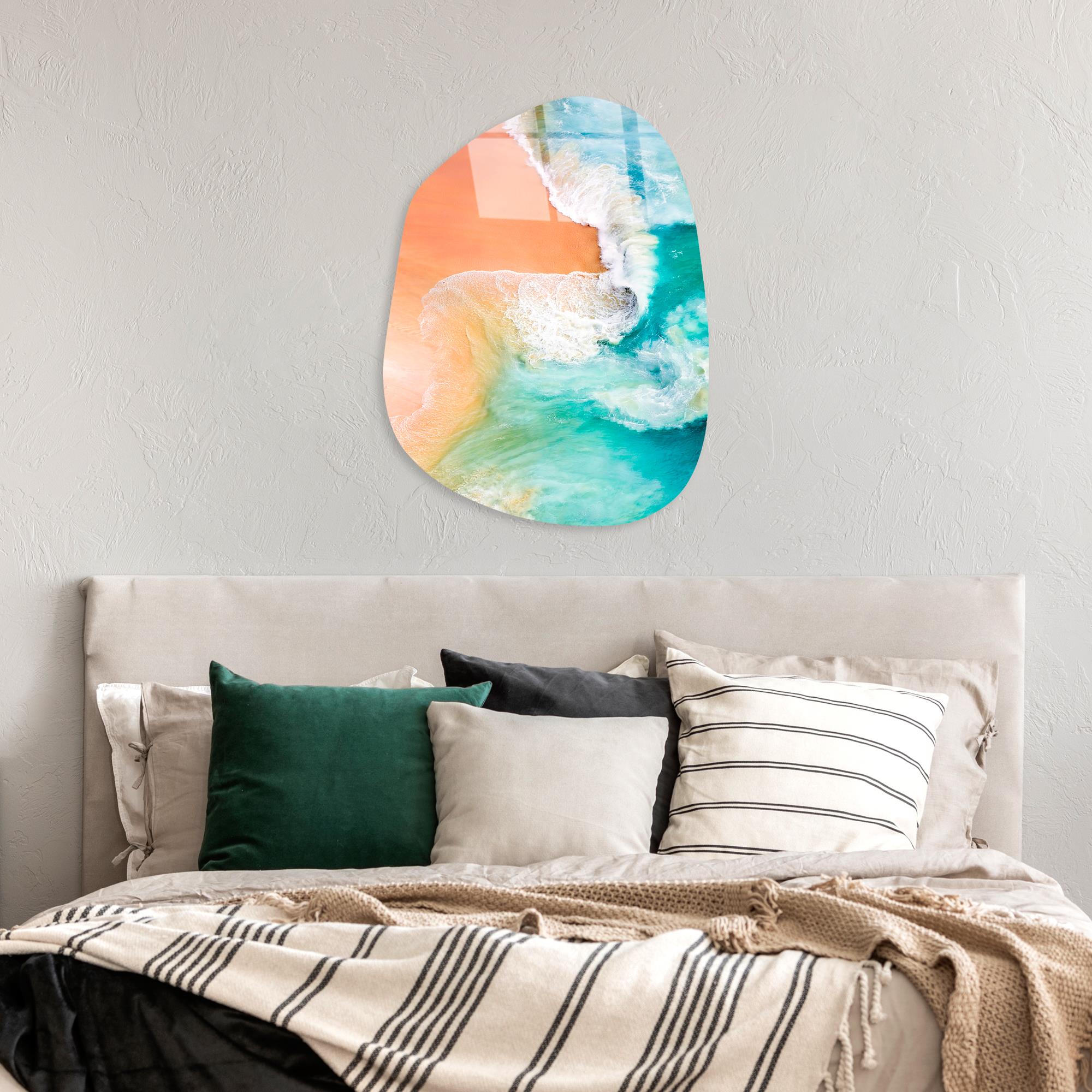 UV-1098 Baskılı Cam Amorf Duvar Tablosu | ByLamp