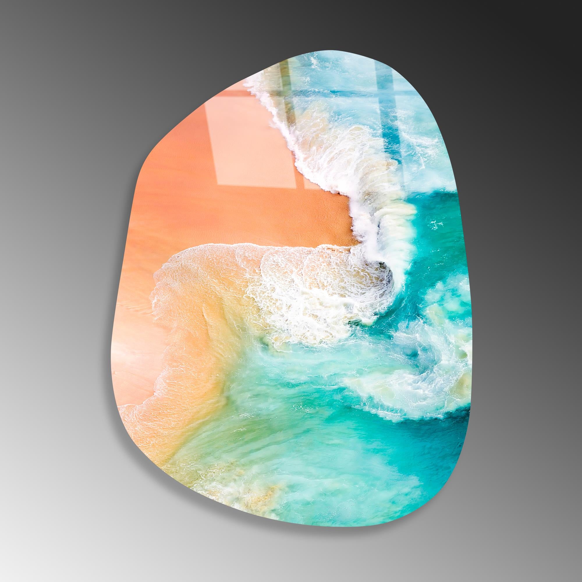 UV-1098 Baskılı Cam Amorf Duvar Tablosu | ByLamp