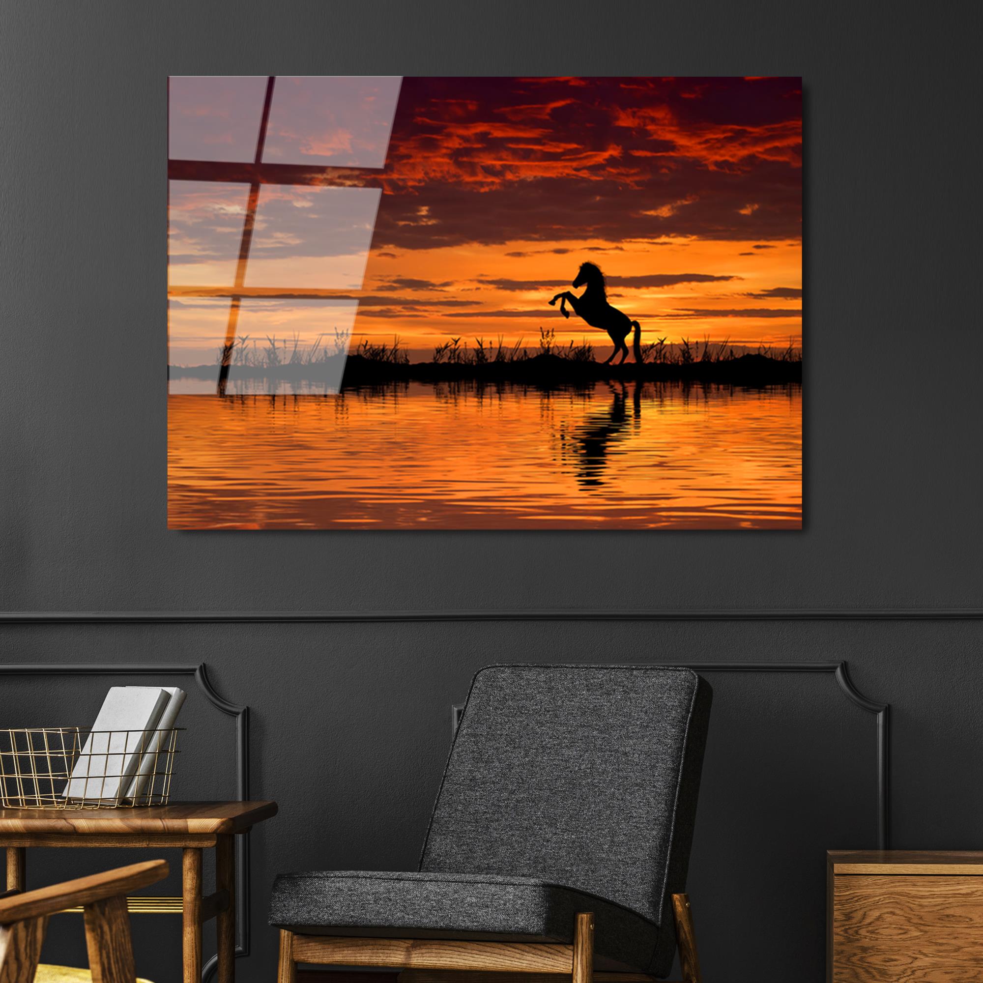 UV-109 Baskılı Cam Dikdörtgen Duvar Tablosu | ByLamp