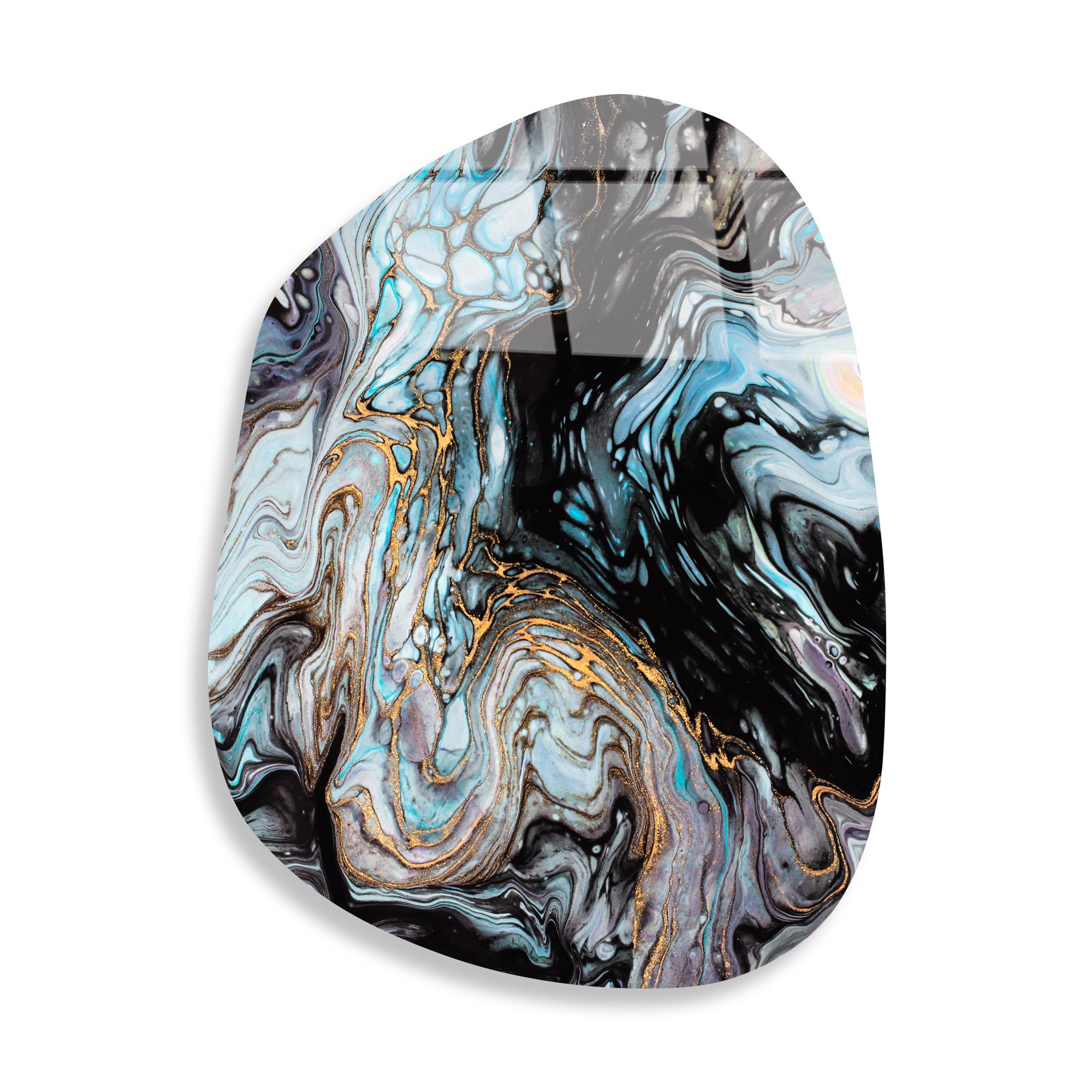 UV-1100 Baskılı Cam Amorf Duvar Tablosu | ByLamp