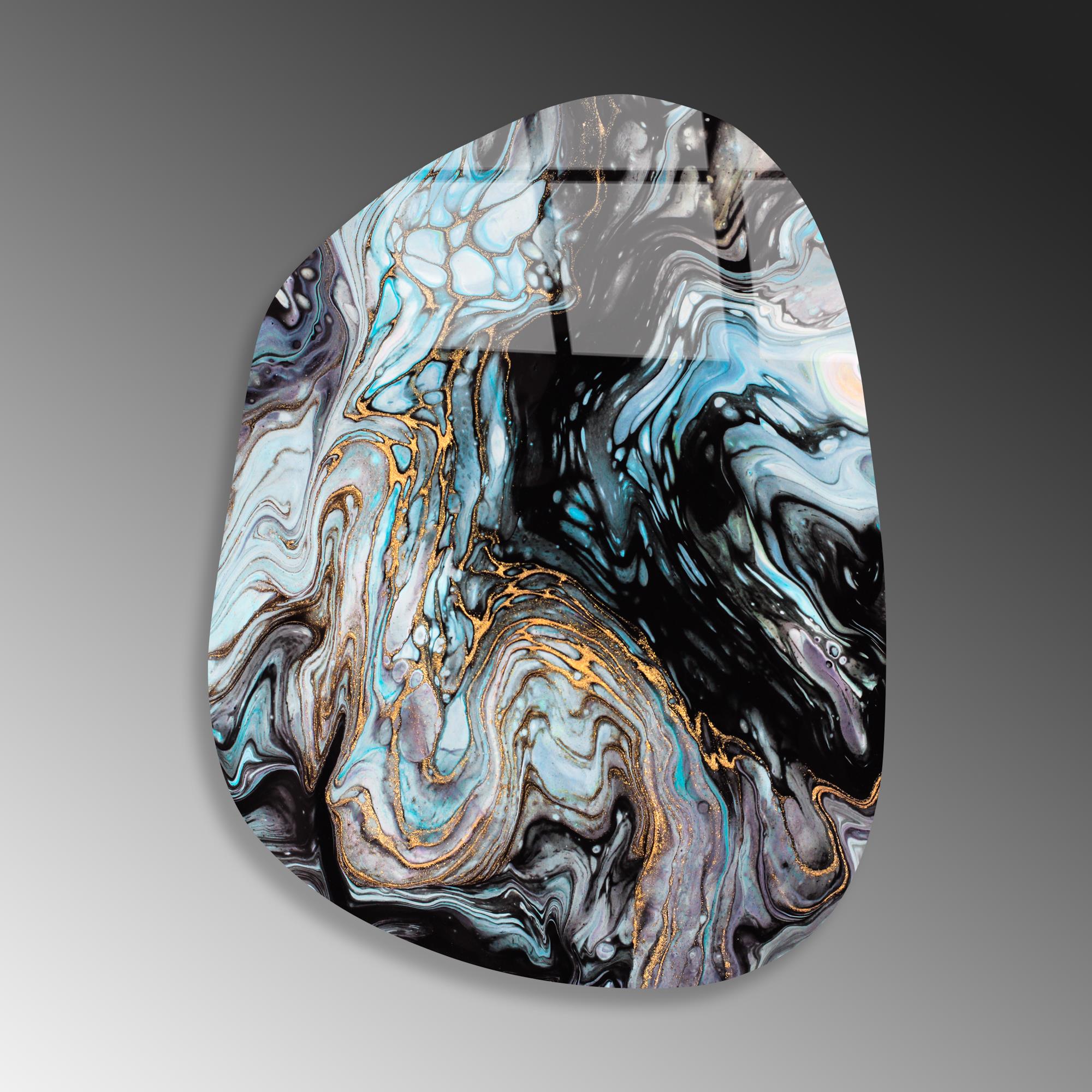 UV-1100 Baskılı Cam Amorf Duvar Tablosu | ByLamp