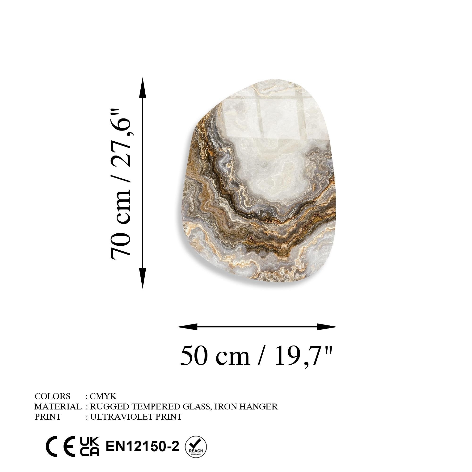 UV-1101 Baskılı Cam Amorf Duvar Tablosu | ByLamp