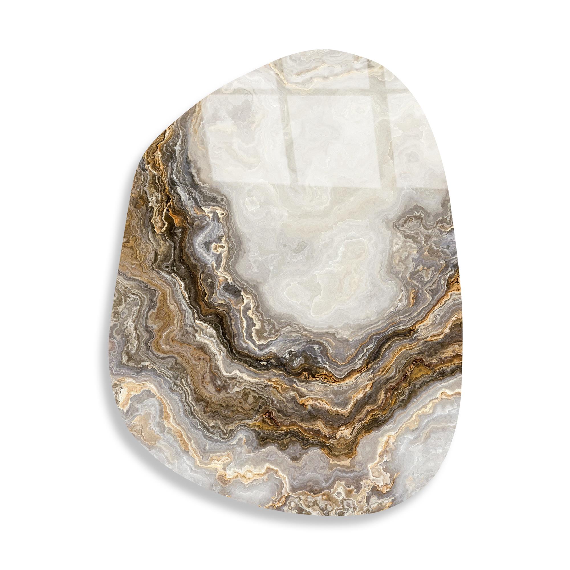 UV-1101 Baskılı Cam Amorf Duvar Tablosu | ByLamp