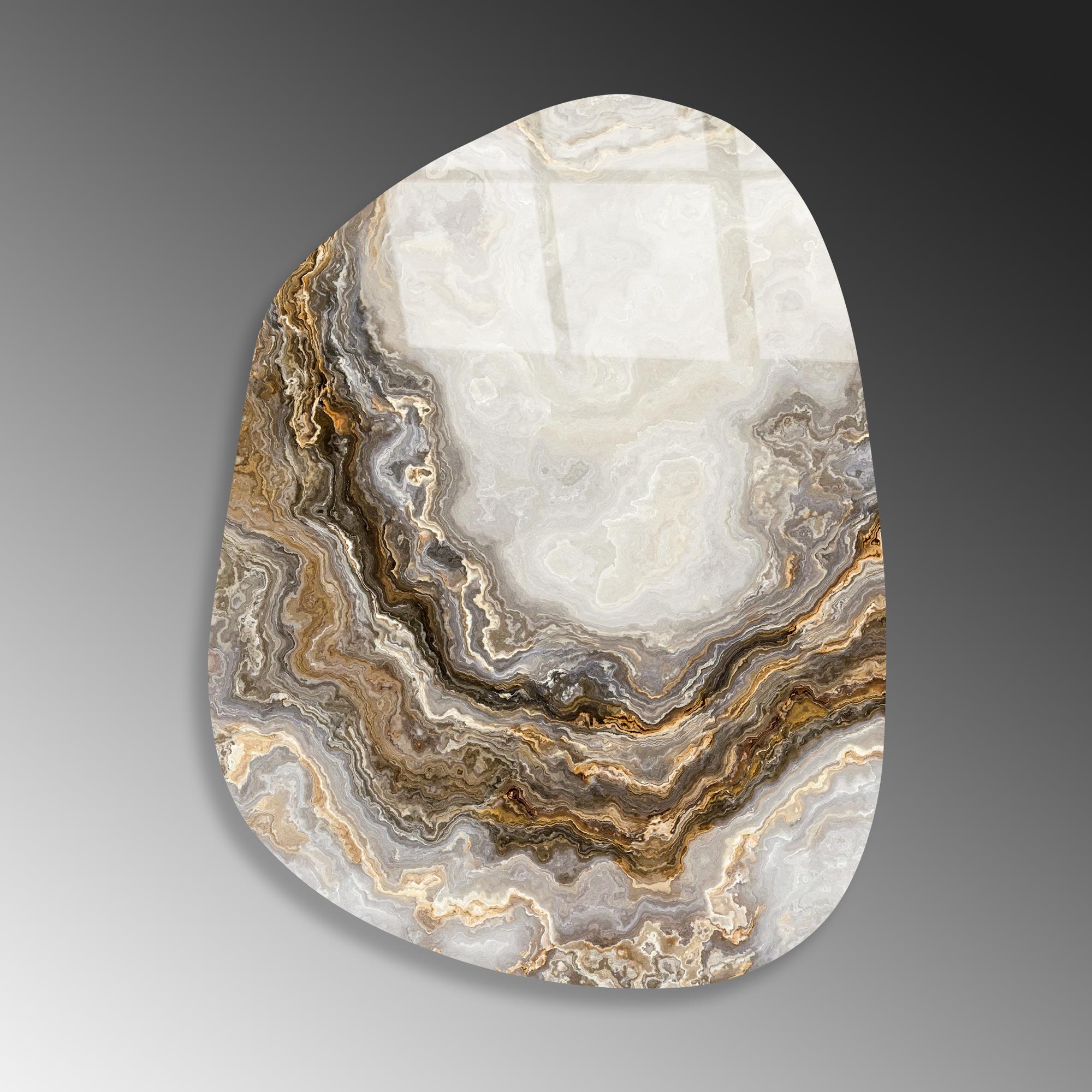 UV-1101 Baskılı Cam Amorf Duvar Tablosu | ByLamp