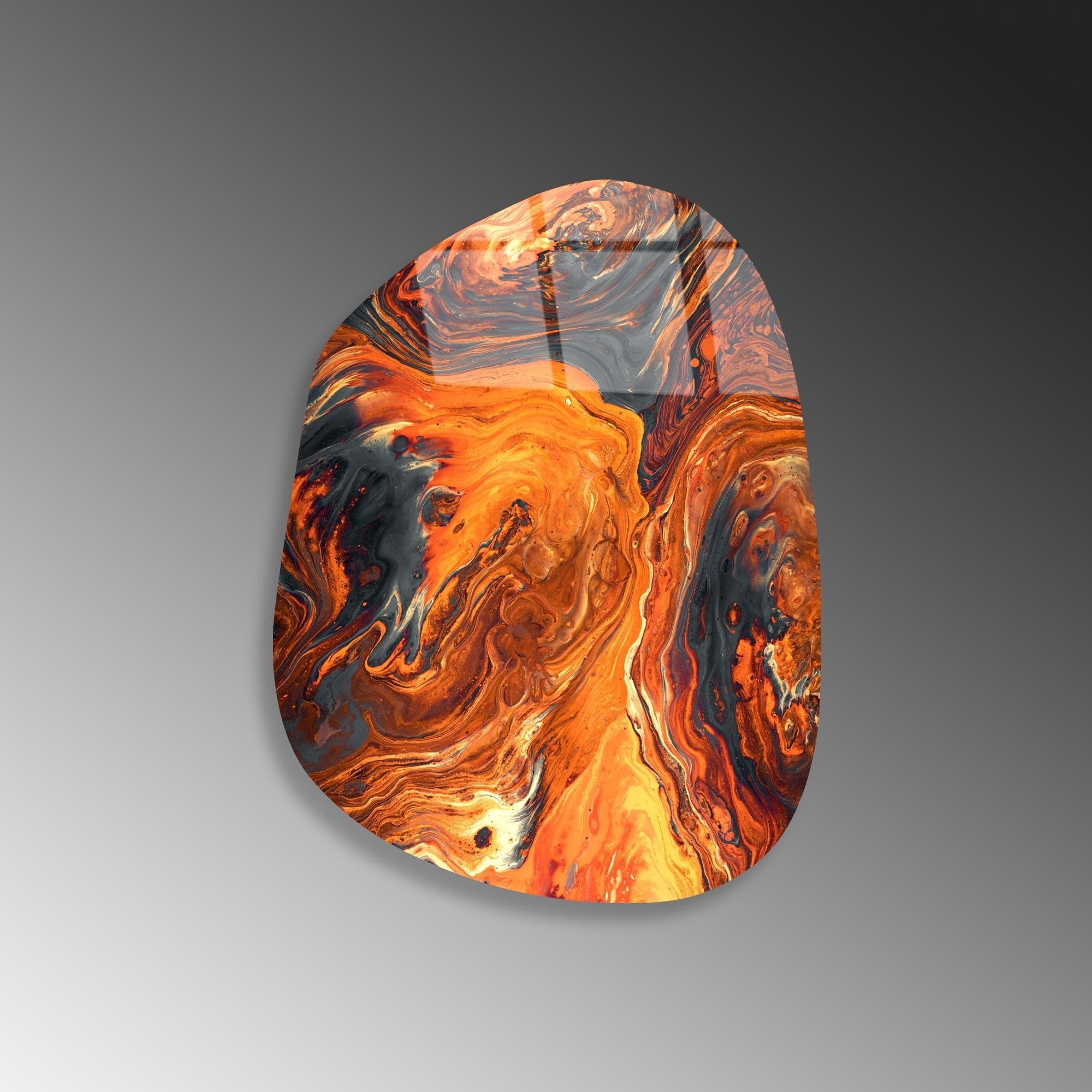 UV-1102 Baskılı Cam Amorf Duvar Tablosu | ByLamp