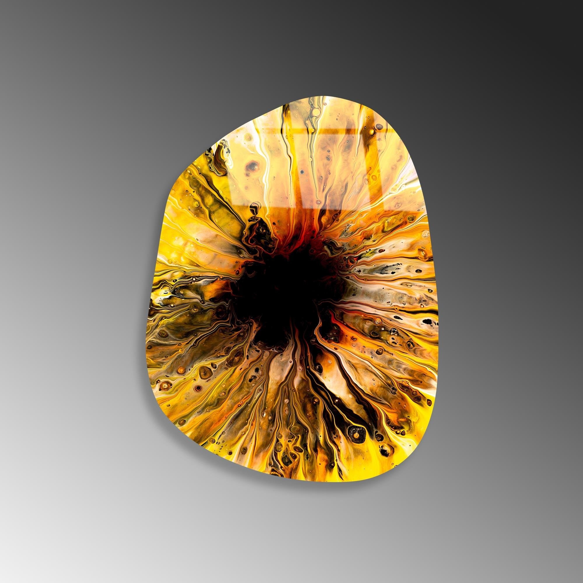 UV-1103 Baskılı Cam Amorf Duvar Tablosu | ByLamp