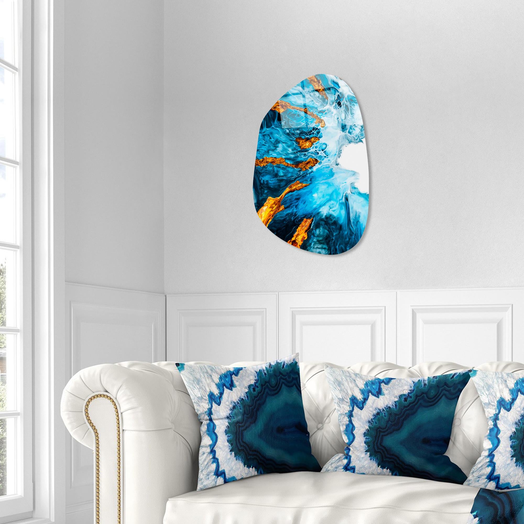 UV-1104 Baskılı Cam Amorf Duvar Tablosu | ByLamp