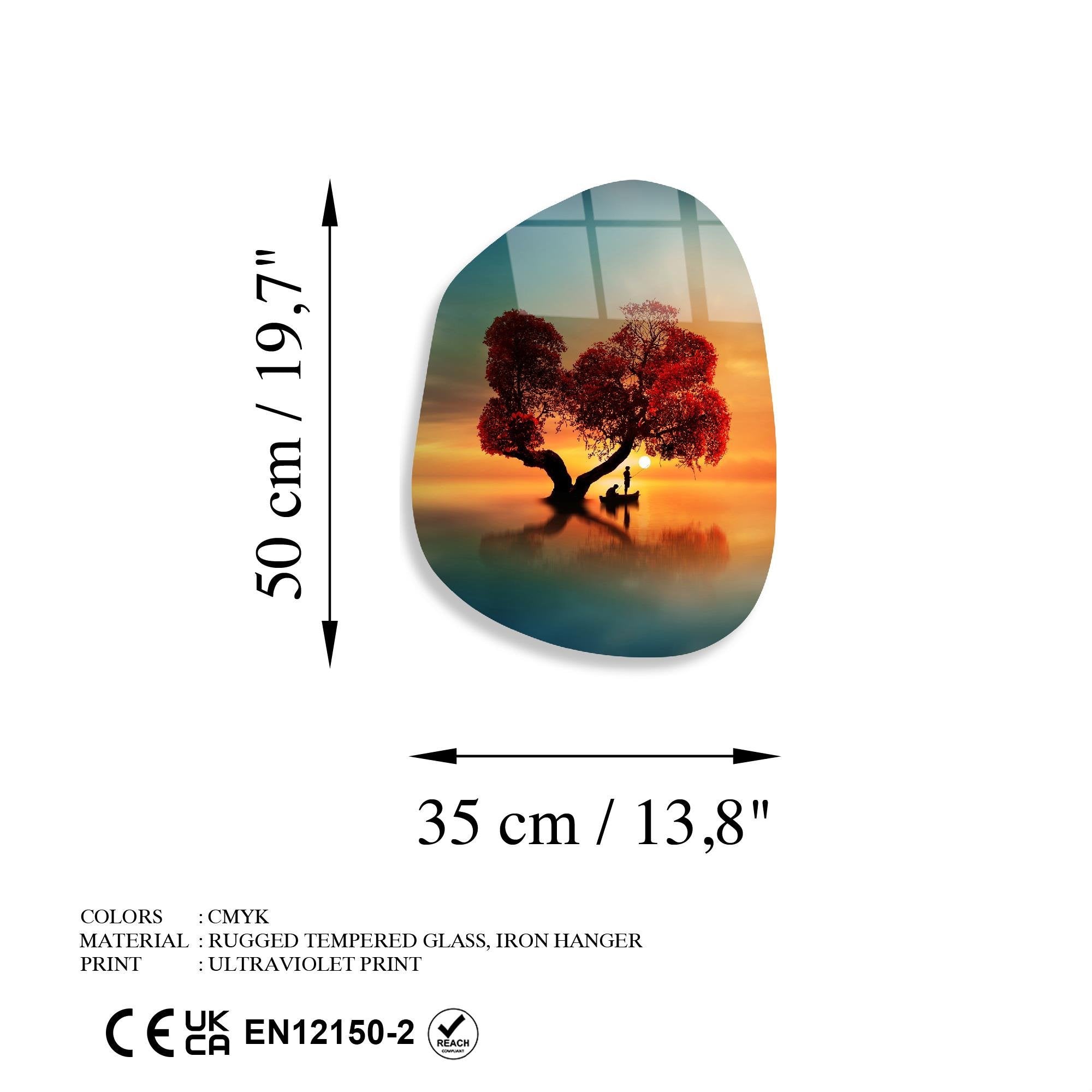 UV-1106 Baskılı Cam Amorf Duvar Tablosu | ByLamp