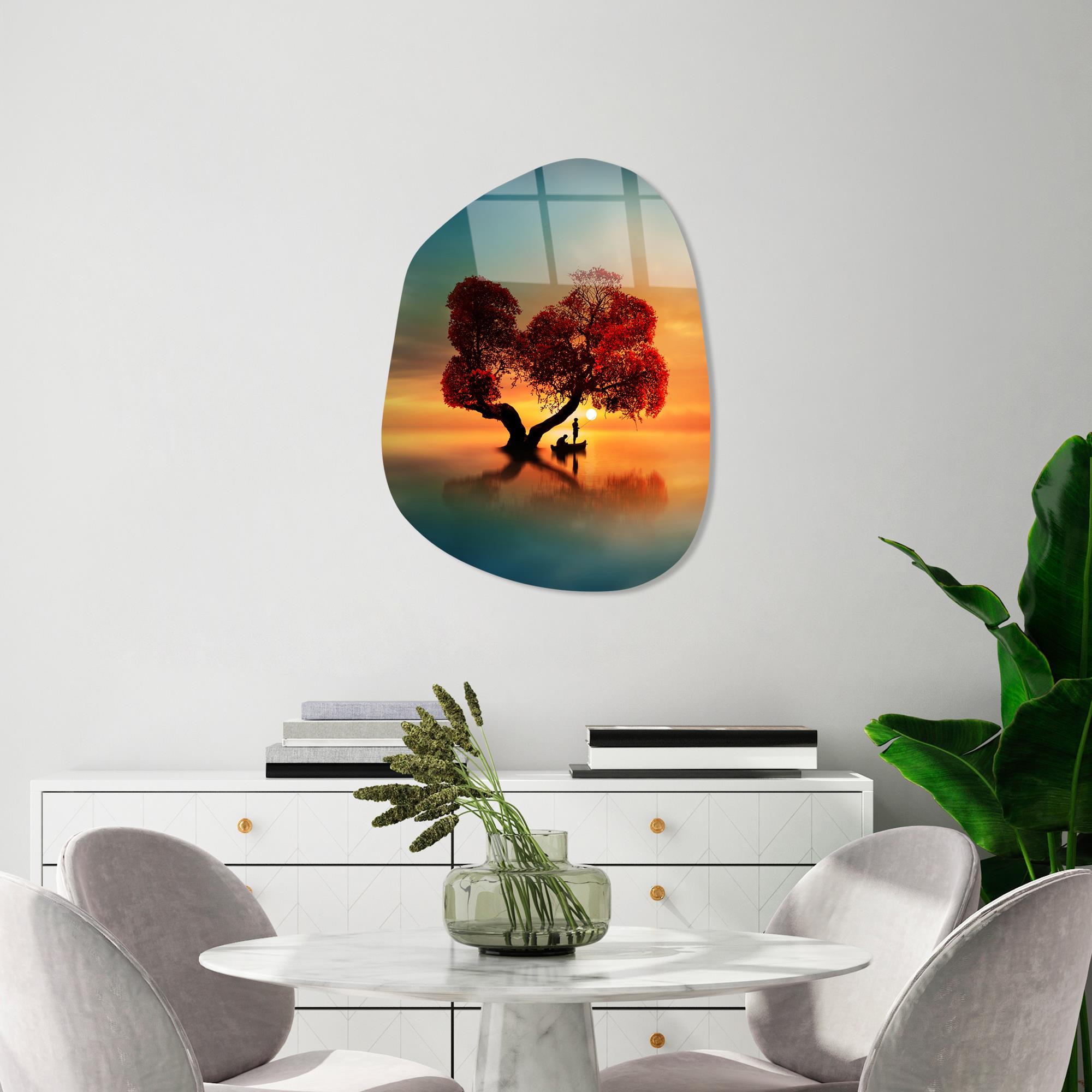 UV-1106 Baskılı Cam Amorf Duvar Tablosu | ByLamp