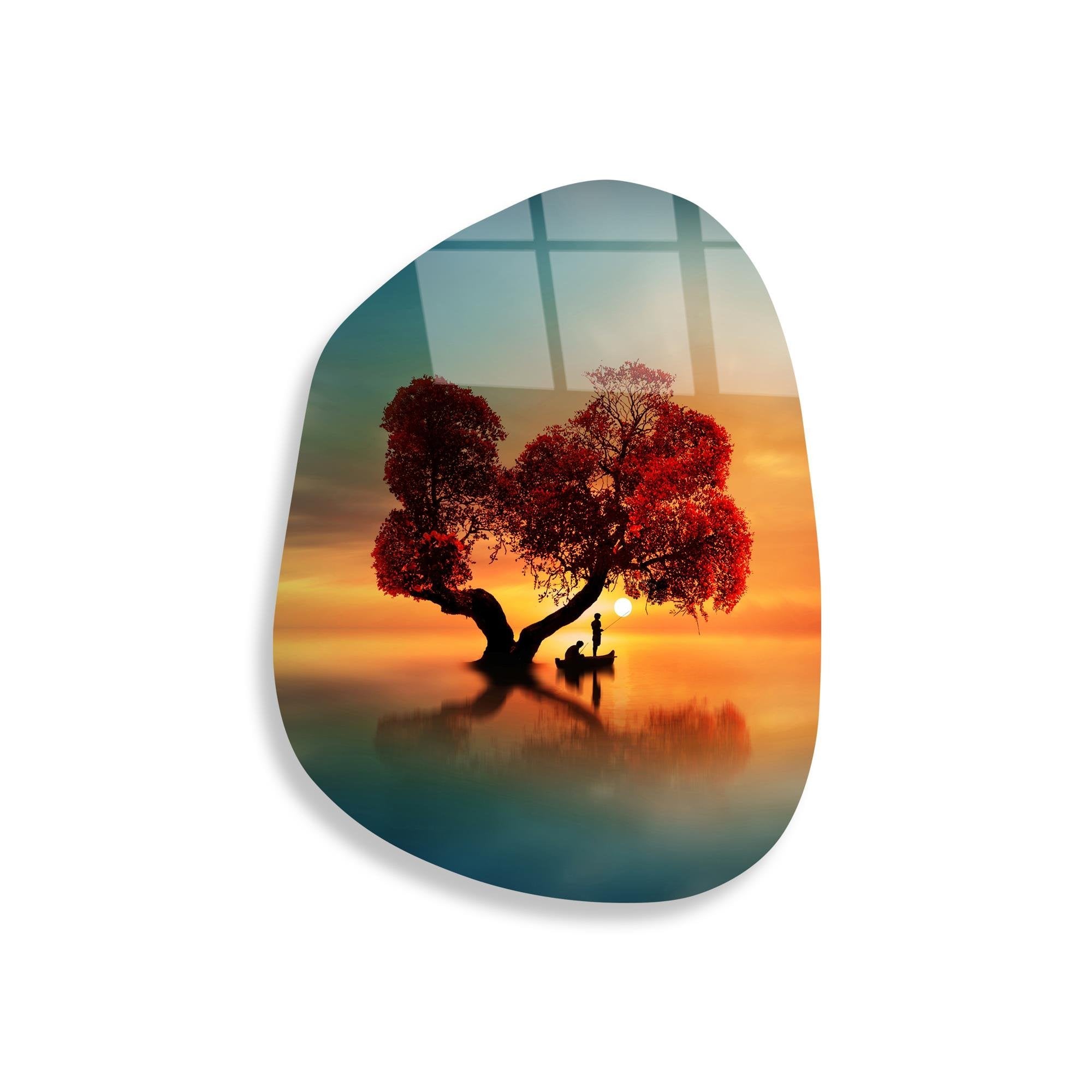 UV-1106 Baskılı Cam Amorf Duvar Tablosu | ByLamp