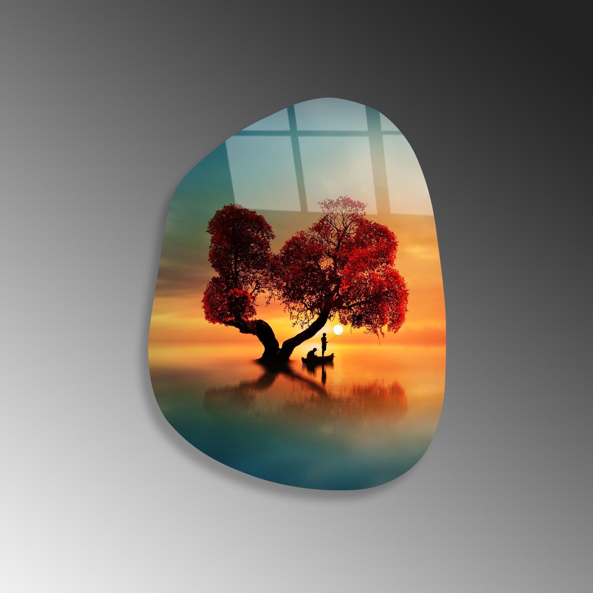 UV-1106 Baskılı Cam Amorf Duvar Tablosu | ByLamp