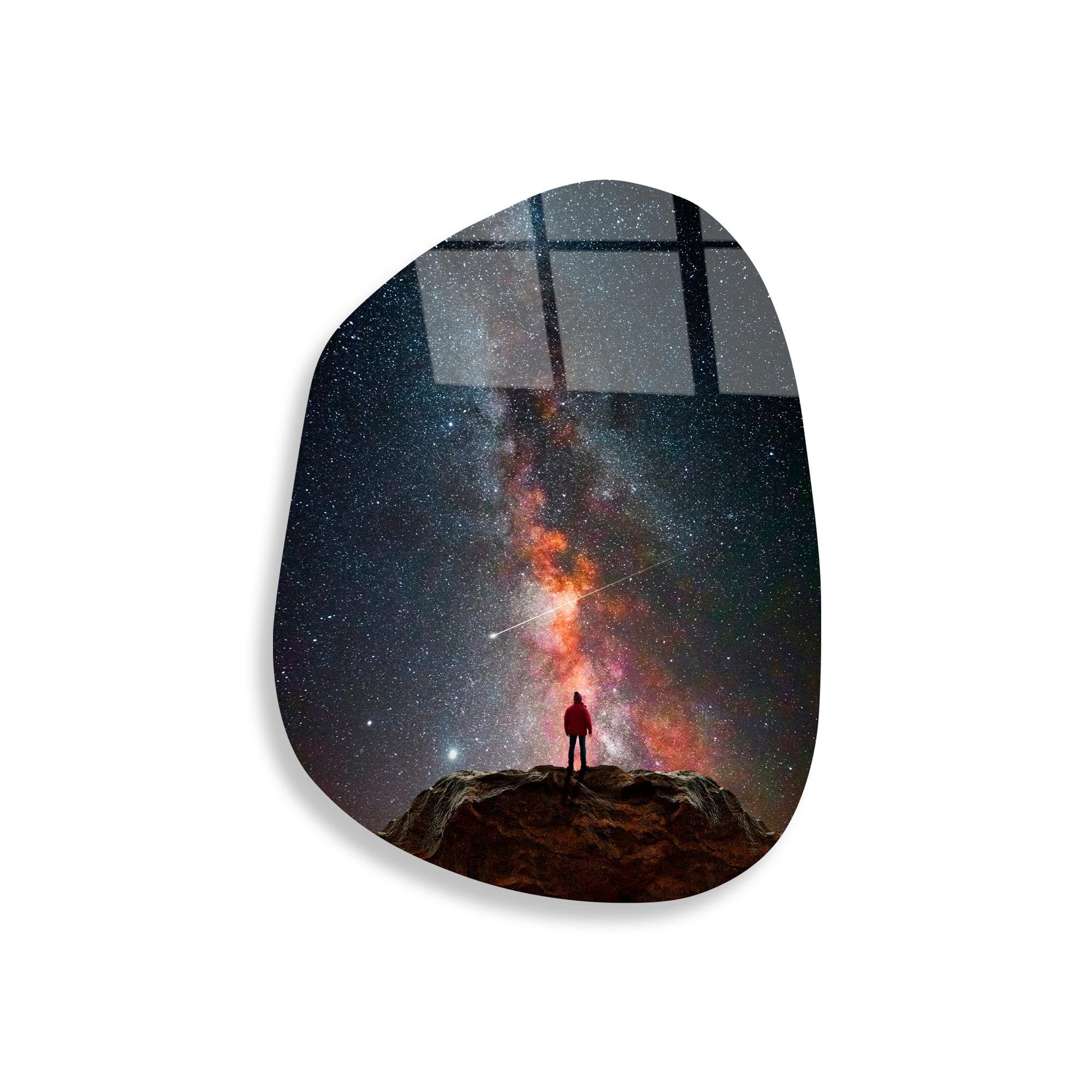 UV-1107 Baskılı Cam Amorf Duvar Tablosu | ByLamp