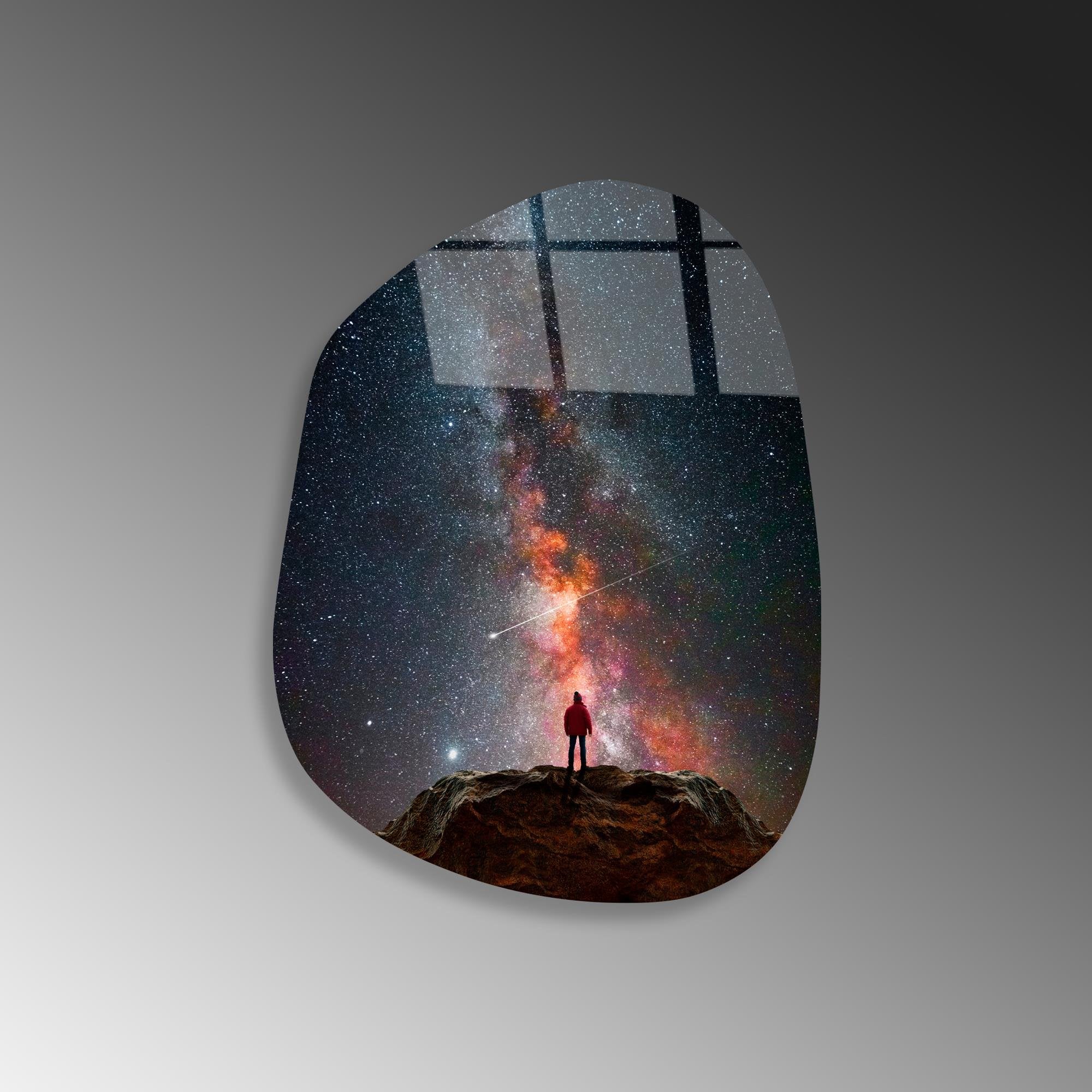 UV-1107 Baskılı Cam Amorf Duvar Tablosu | ByLamp