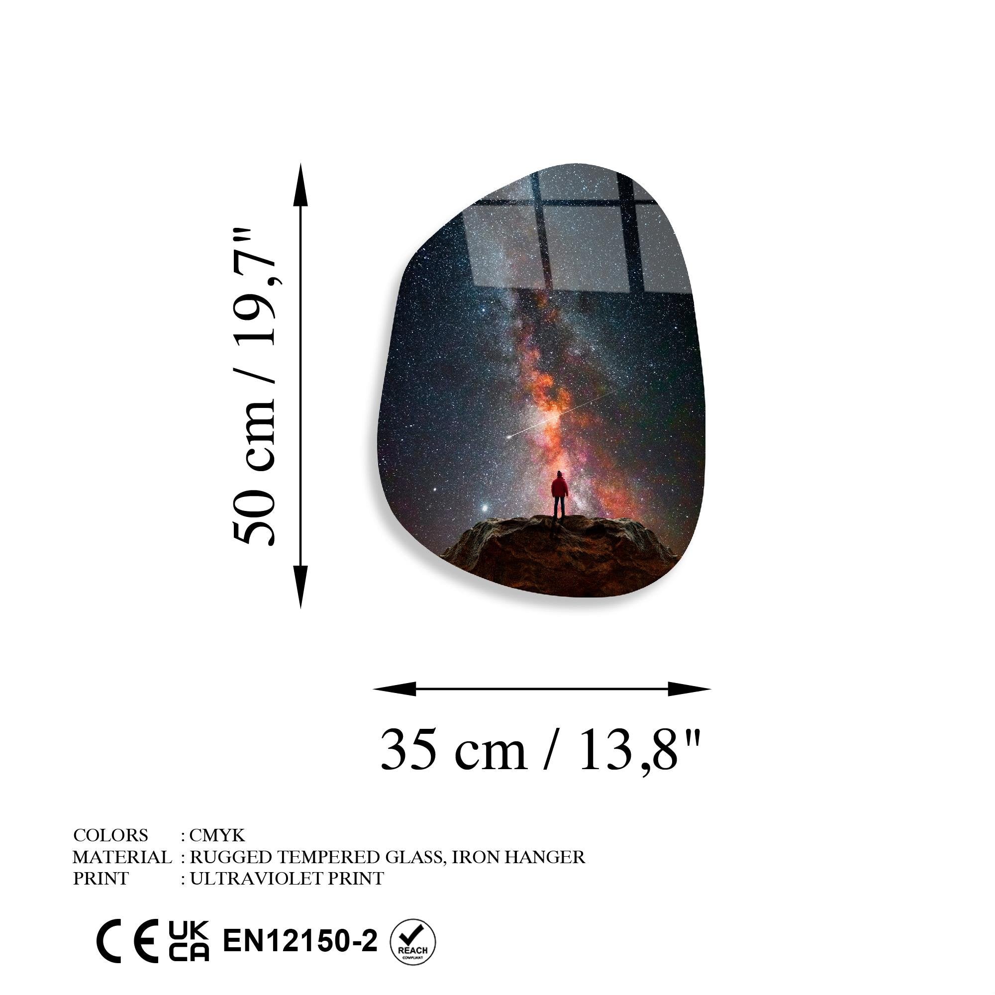 UV-1107 Baskılı Cam Amorf Duvar Tablosu | ByLamp