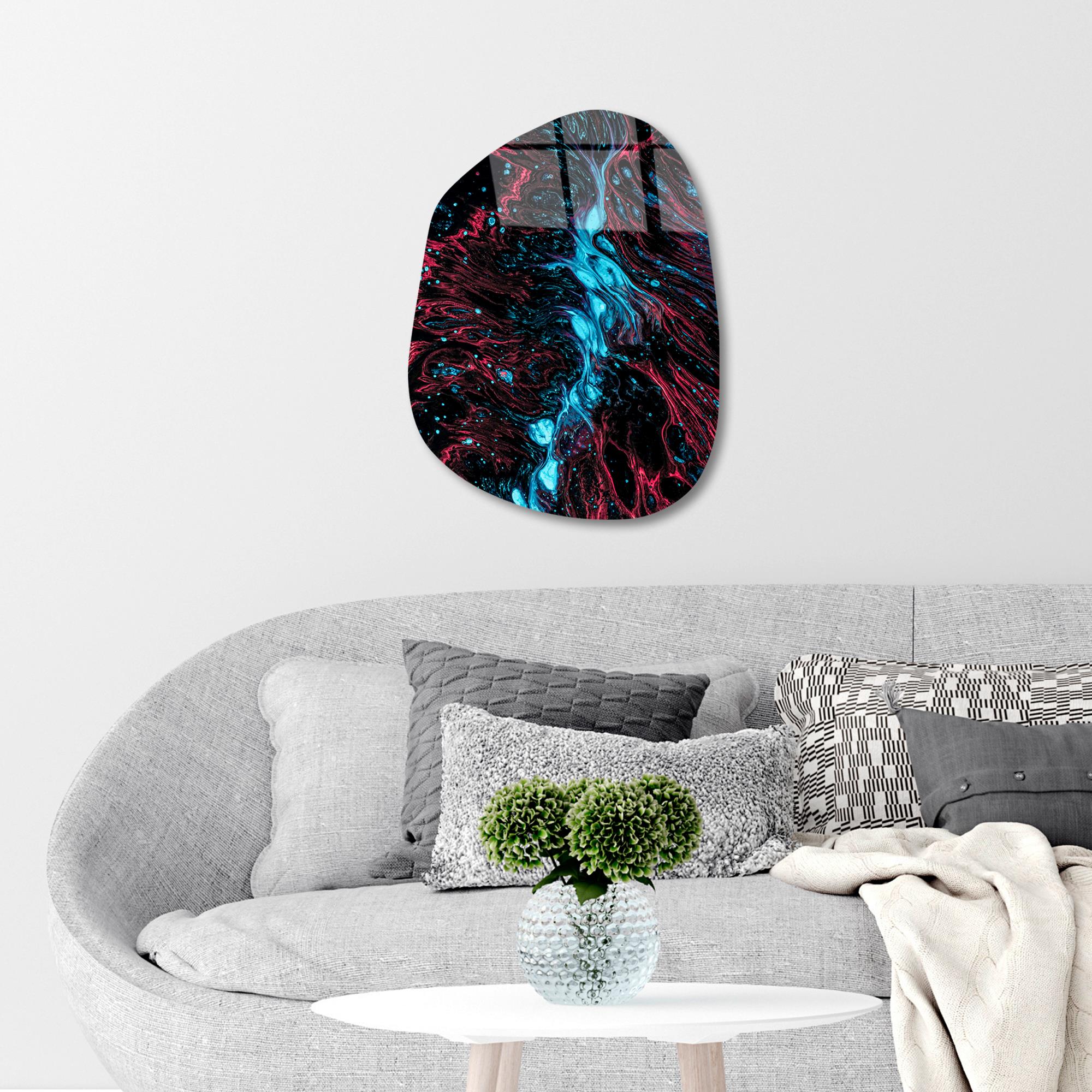 UV-1109 Baskılı Cam Amorf Duvar Tablosu | ByLamp