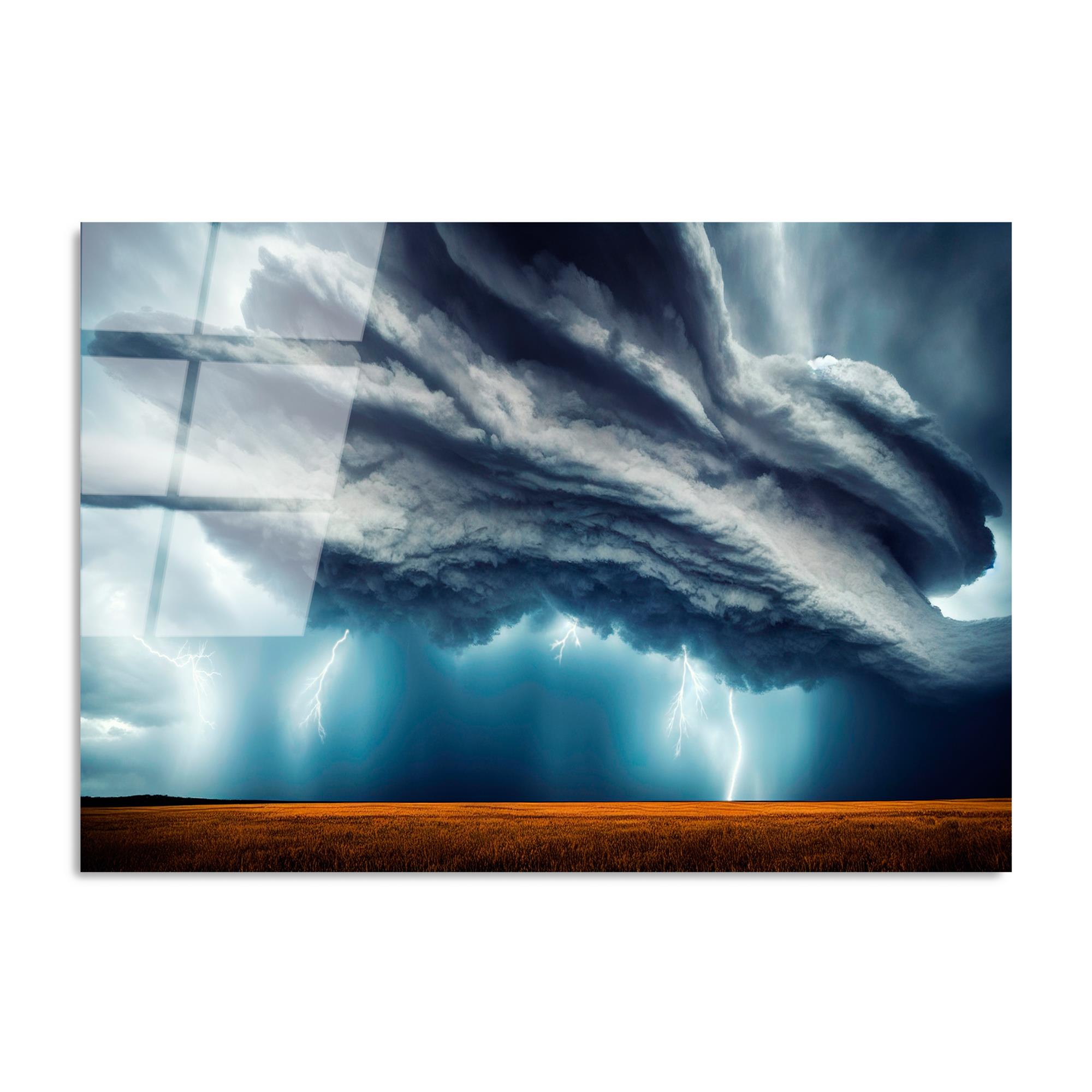 UV-110 Baskılı Cam Dikdörtgen Duvar Tablosu | ByLamp