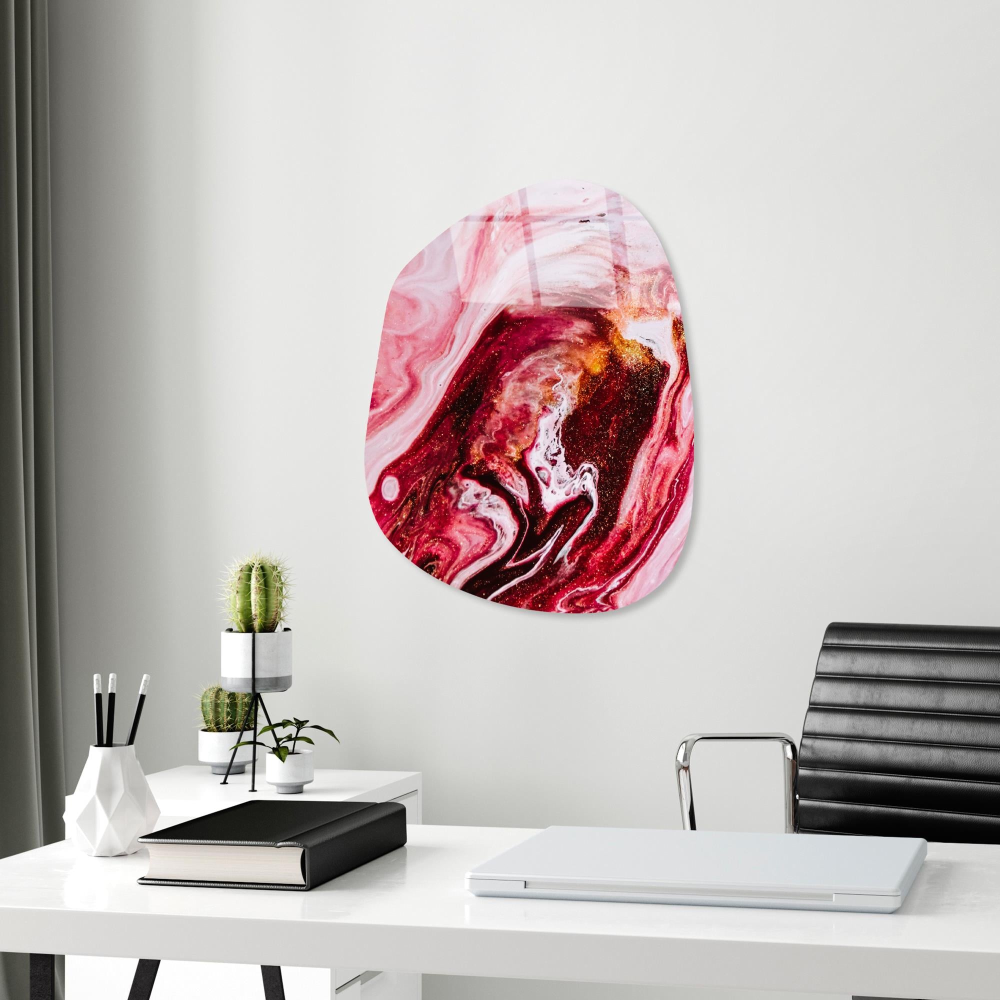 UV-1110 Baskılı Cam Amorf Duvar Tablosu | ByLamp