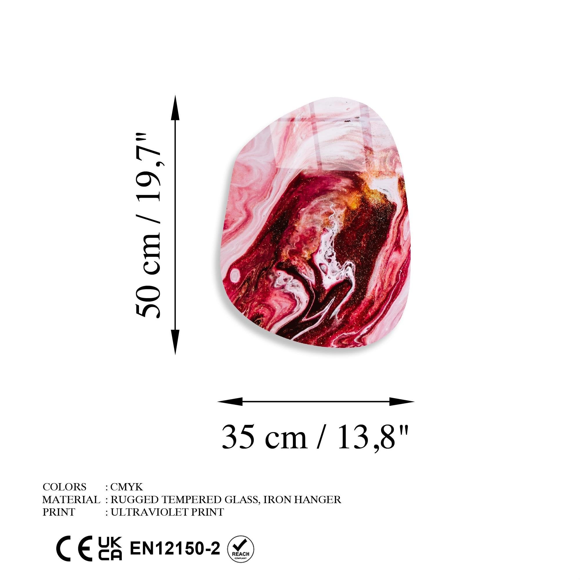 UV-1110 Baskılı Cam Amorf Duvar Tablosu | ByLamp