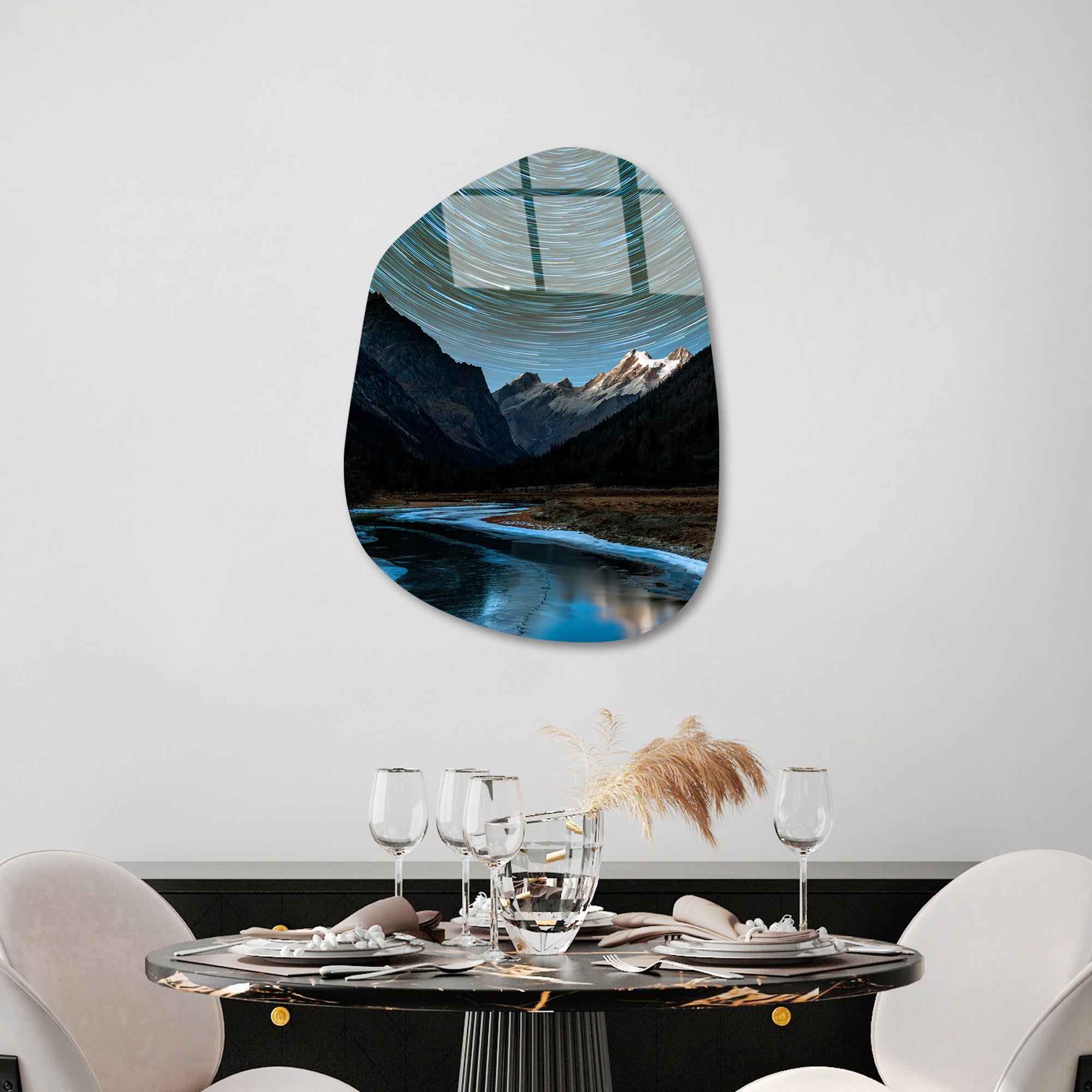 UV-1112 Baskılı Cam Amorf Duvar Tablosu | ByLamp