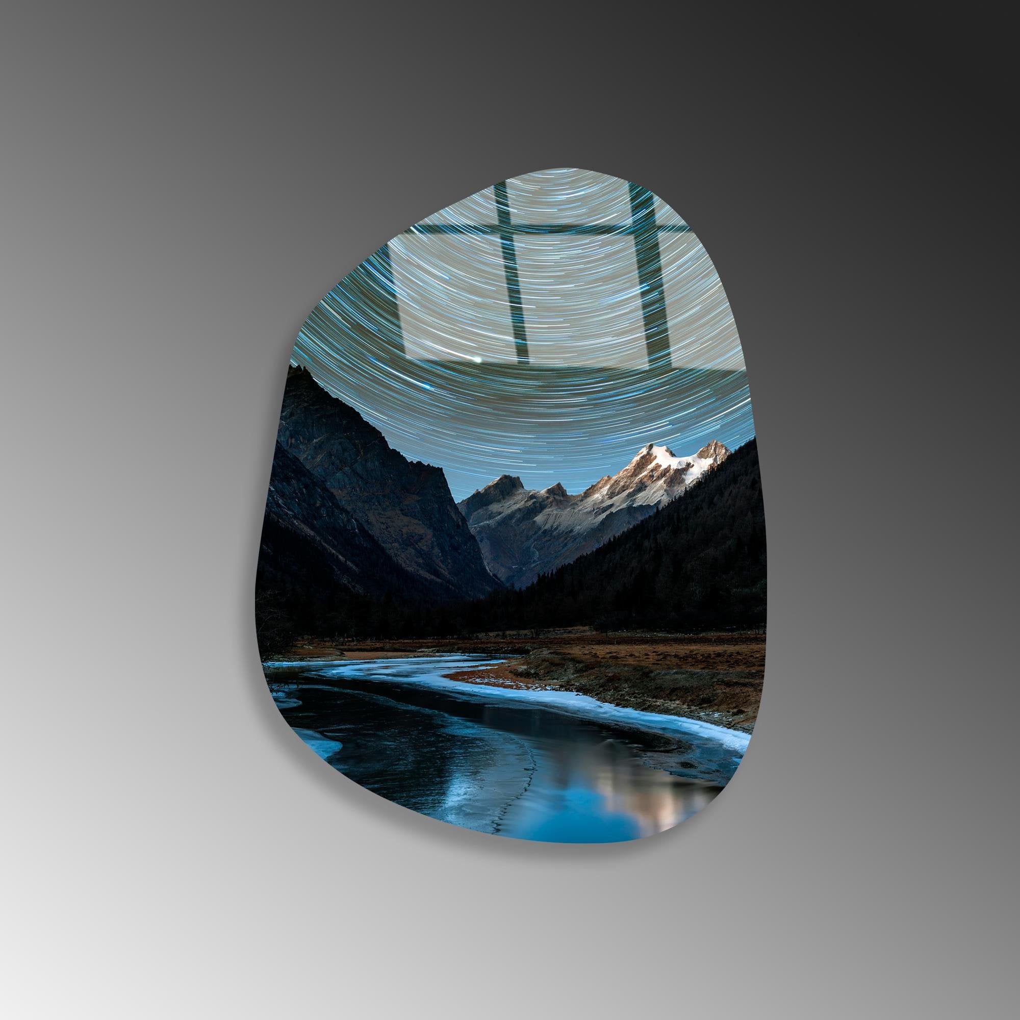 UV-1112 Baskılı Cam Amorf Duvar Tablosu | ByLamp