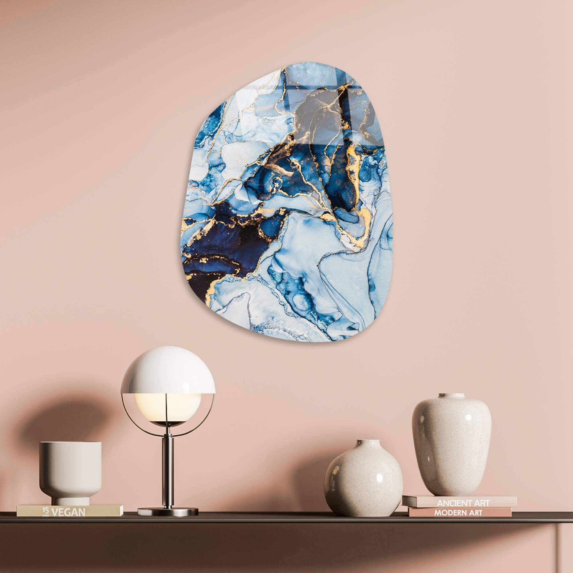 UV-1114 Baskılı Cam Amorf Duvar Tablosu | ByLamp