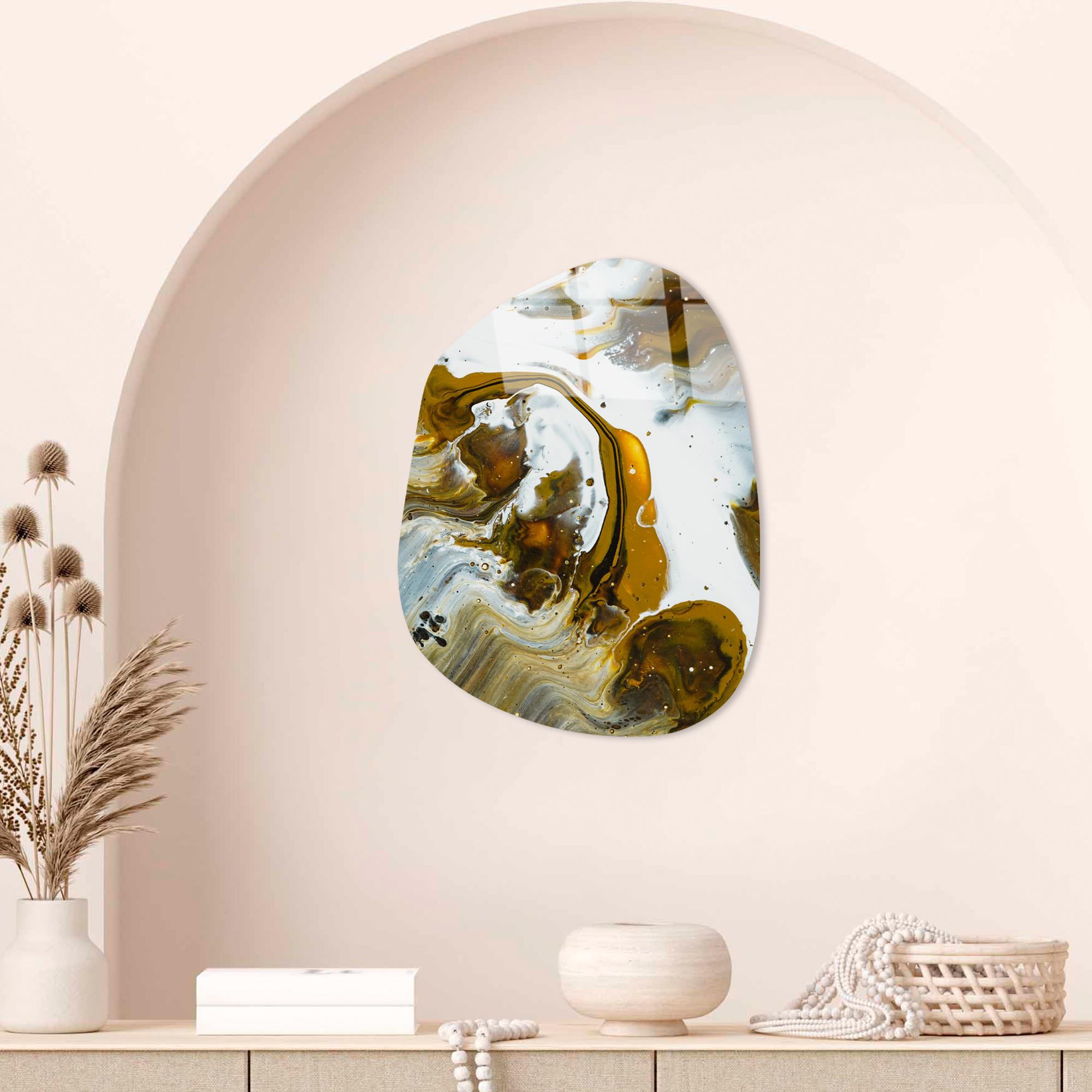 UV-1115 Baskılı Cam Amorf Duvar Tablosu | ByLamp