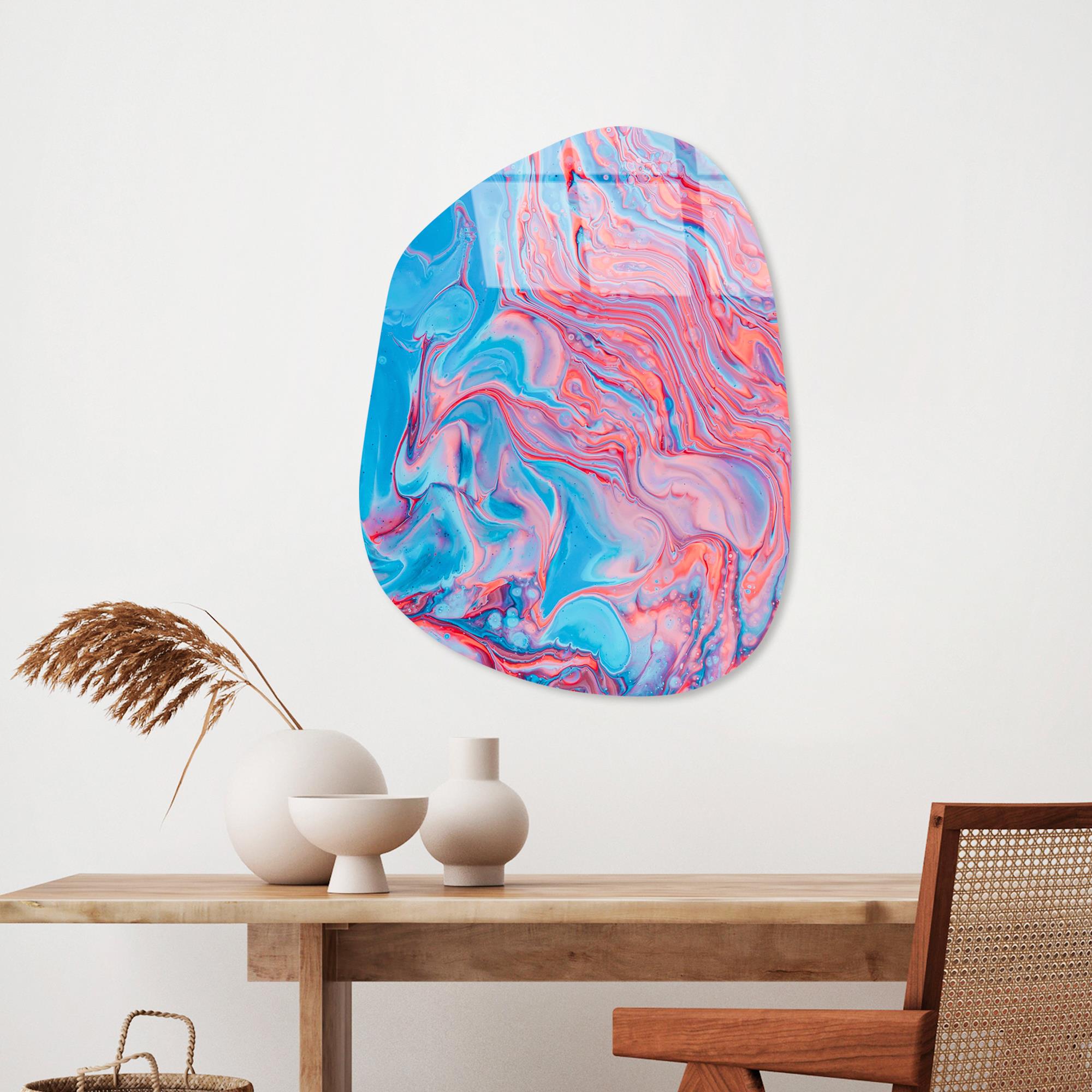 UV-1116 Baskılı Cam Amorf Duvar Tablosu | ByLamp