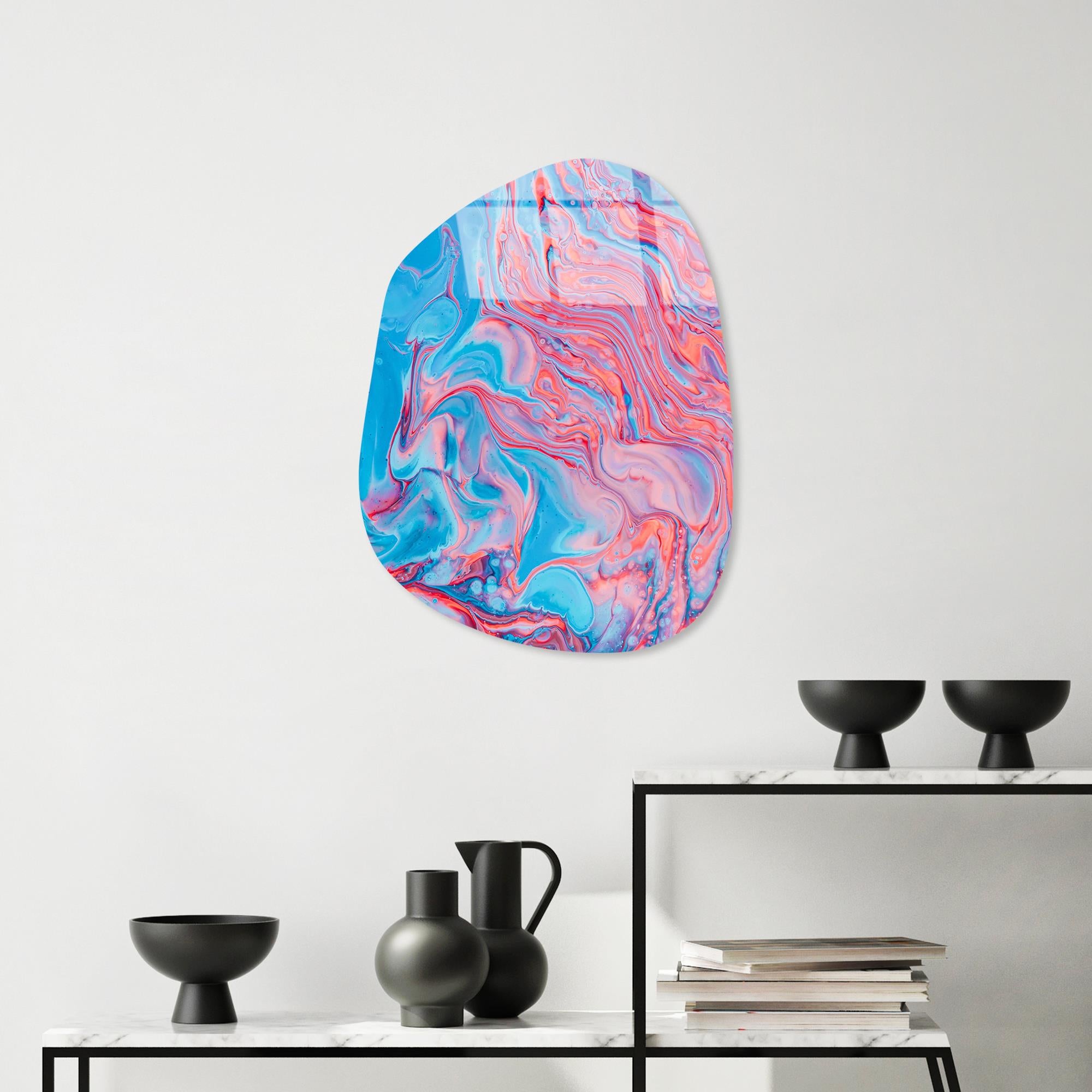 UV-1116 Baskılı Cam Amorf Duvar Tablosu | ByLamp