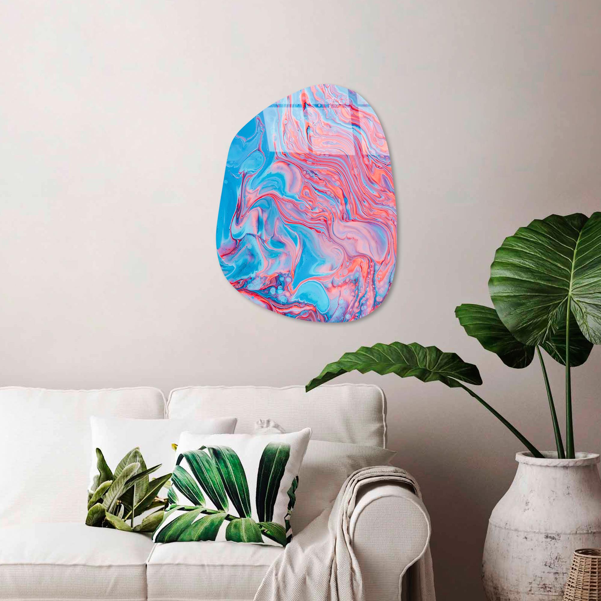 UV-1116 Baskılı Cam Amorf Duvar Tablosu | ByLamp