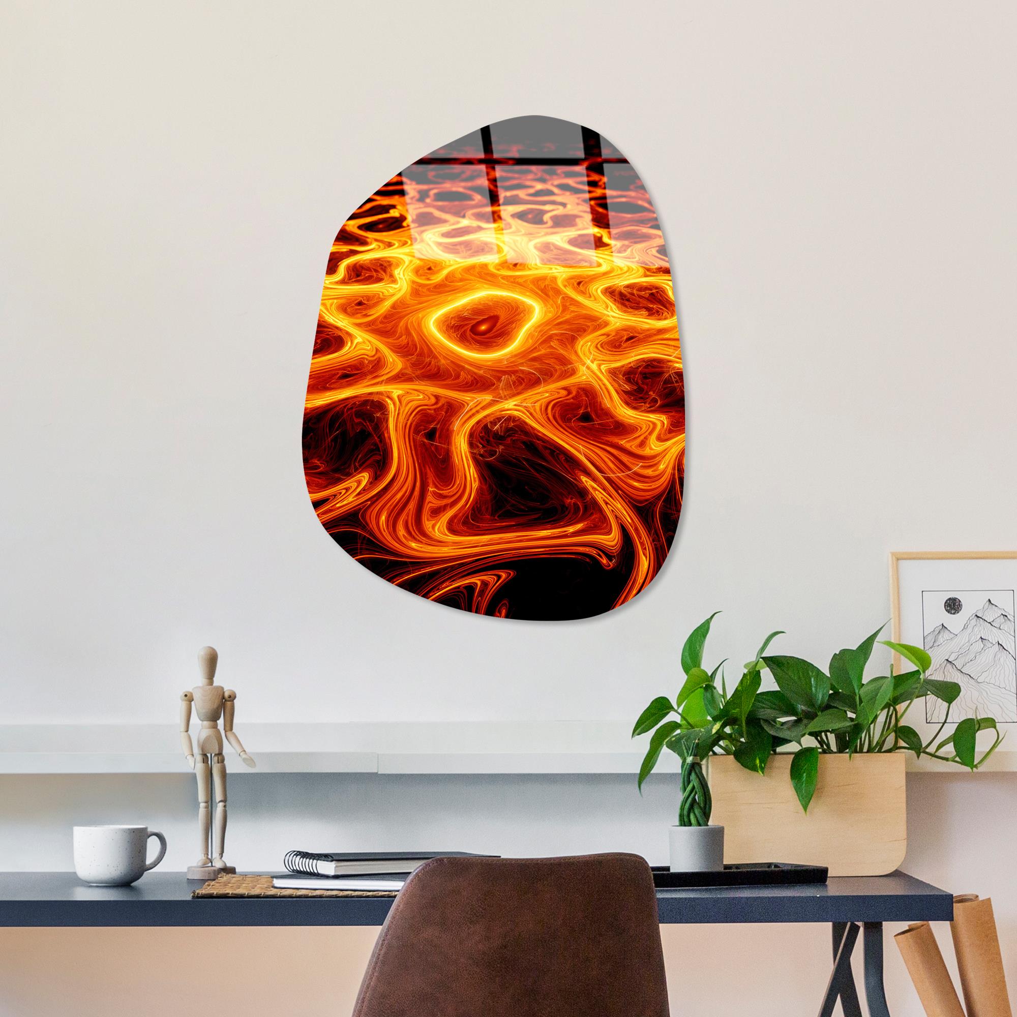 UV-1117 Baskılı Cam Amorf Duvar Tablosu | ByLamp